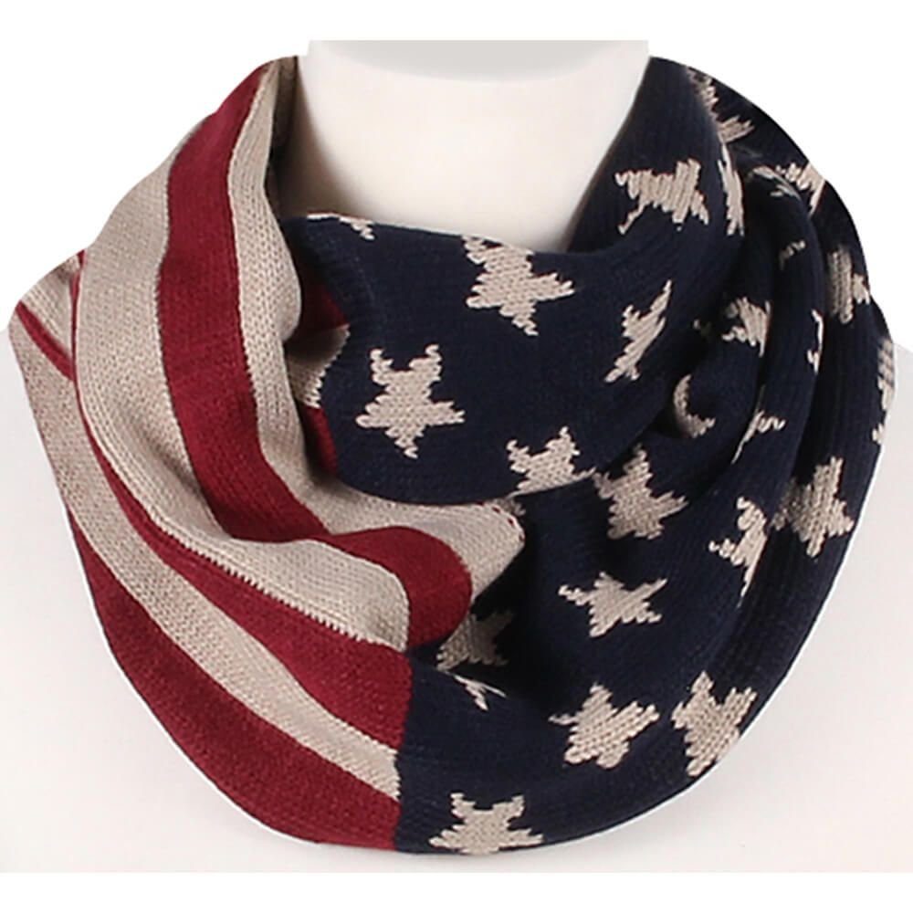 Tini - Shirts Strickschal Weicher Strickschal Loopschal : Usa Flagge günstig online kaufen