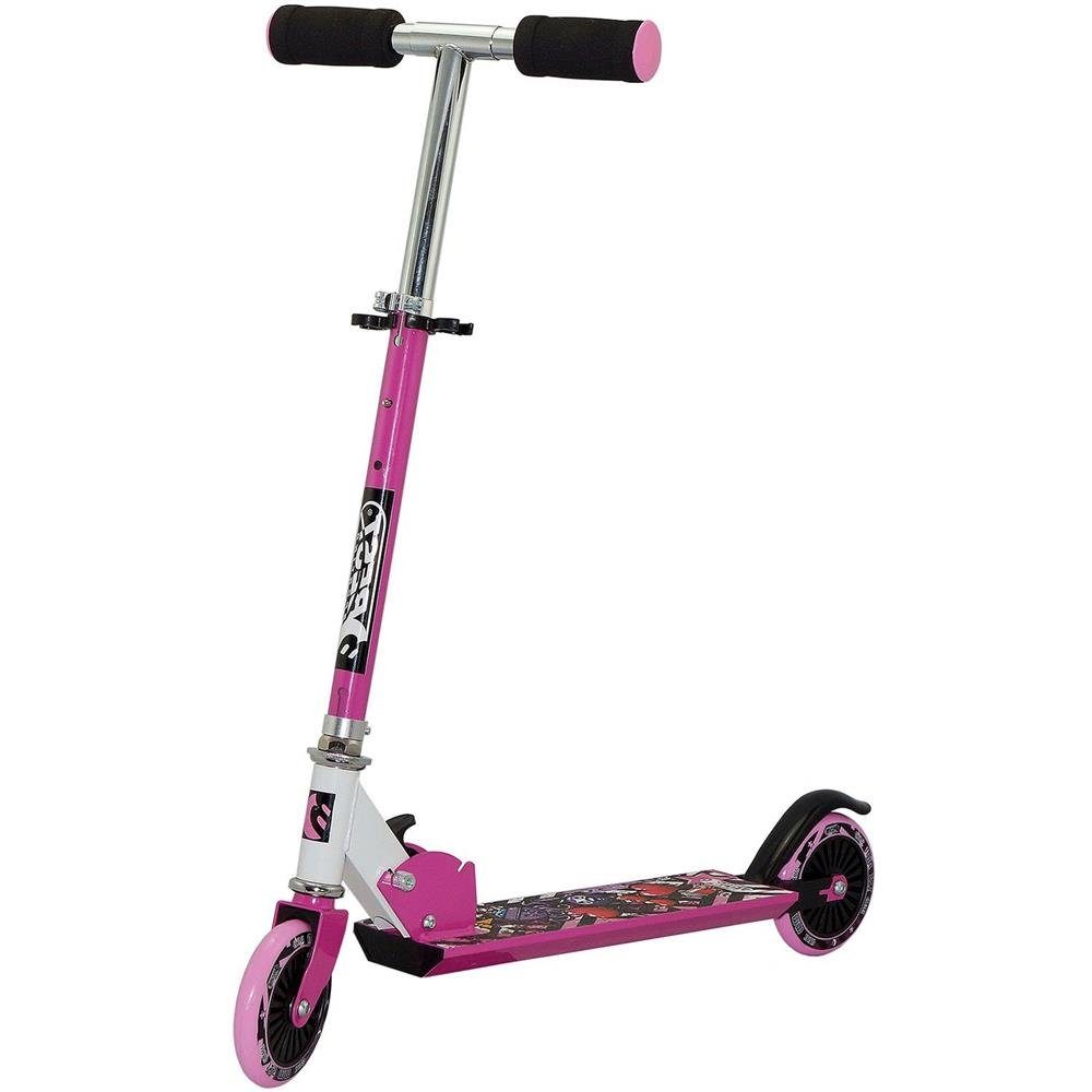 Tretroller 125er Rolle Stahl pink