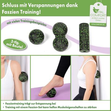 Vital Comfort Faszienrolle Faszien-Training kompakt 3-tlg. Set