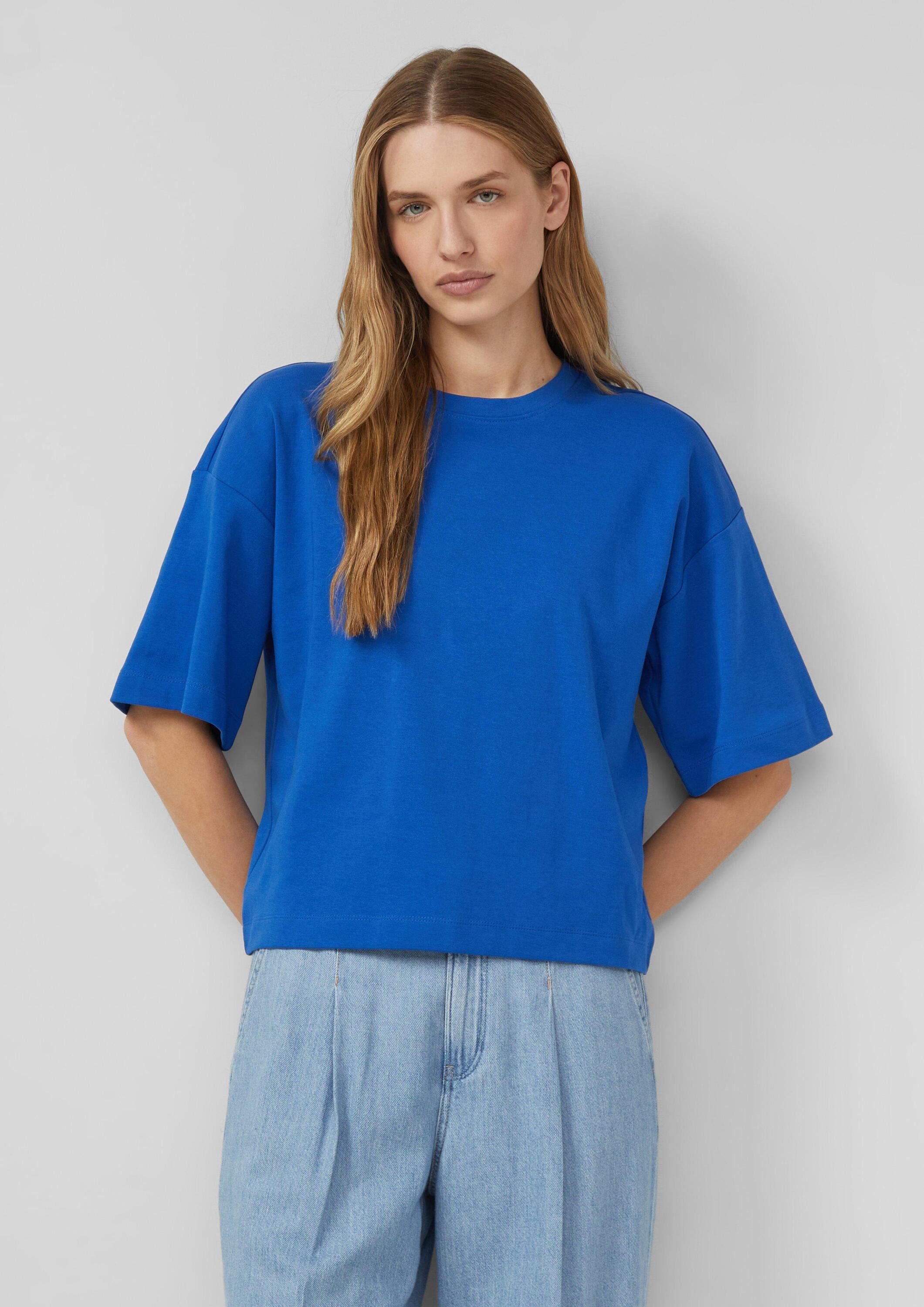 s.Oliver Kurzarmshirt T-Shirt Oversized T-Shirt aus Baumwoll-Interlockjersey