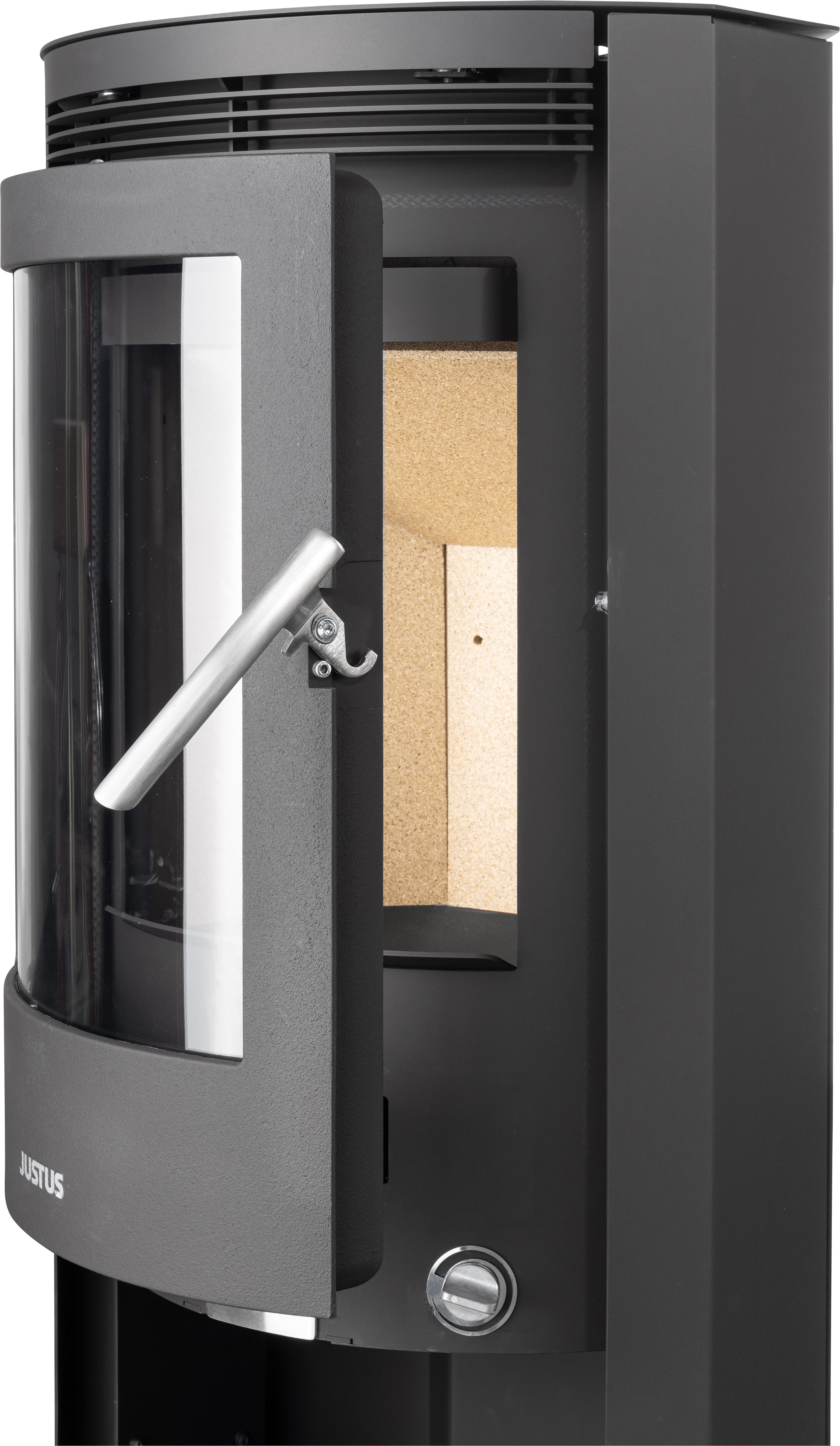 JUSTUS Kaminofen »Baltrum D 2.0« Speckstein Korpus Stahl Gussgrau, 5,5 kW, Dauerbrand