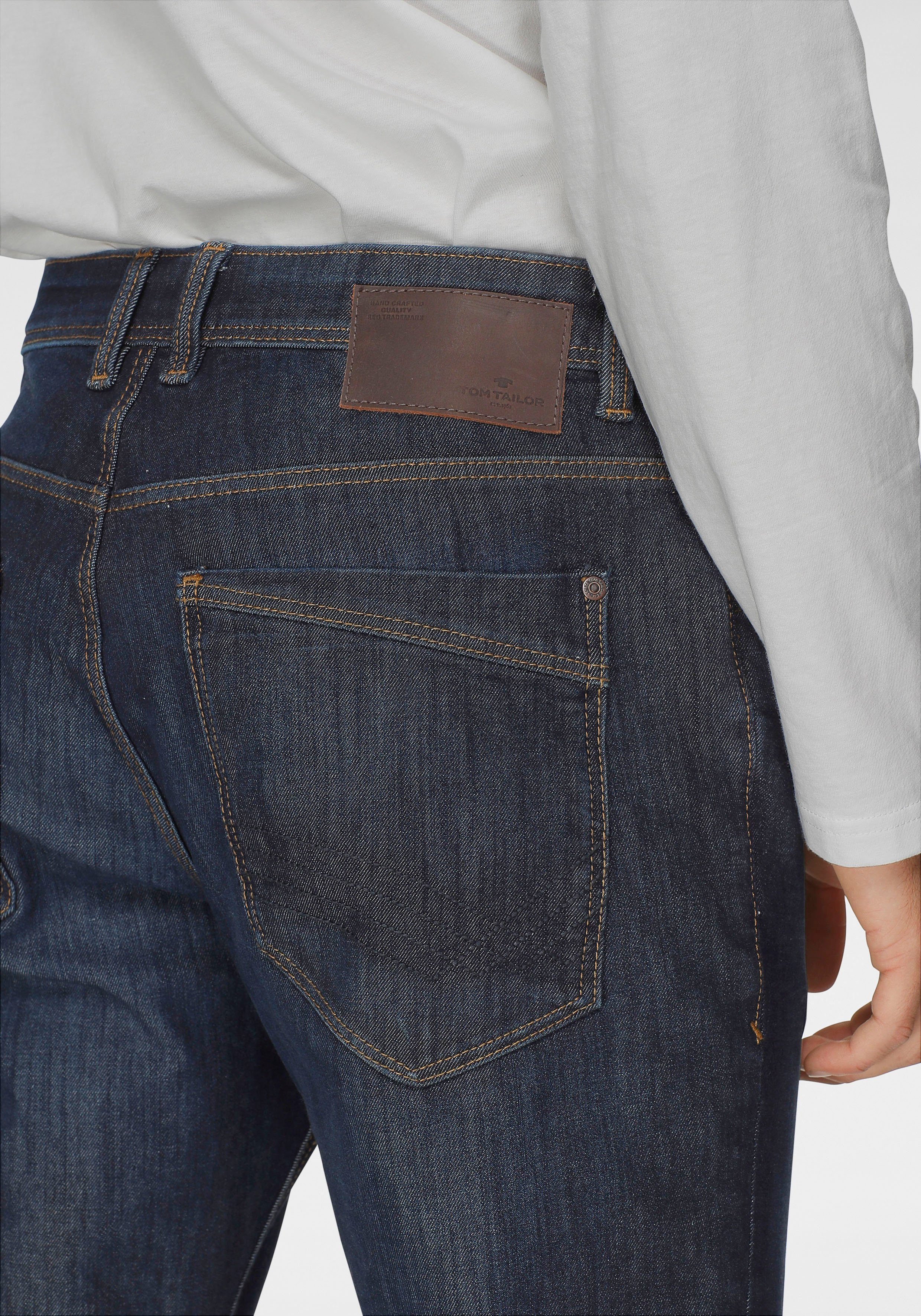 TAILOR TOM Josh mit rinsed Reißverschluss blue 5-Pocket-Jeans