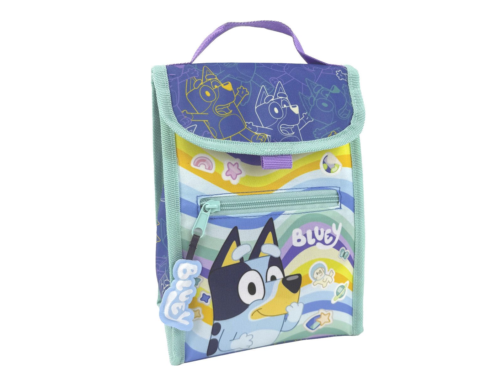 Bluey Brottasche Snacktasche mit isoliertem Innenfach für Kindergarten und Ausflug, Polyester