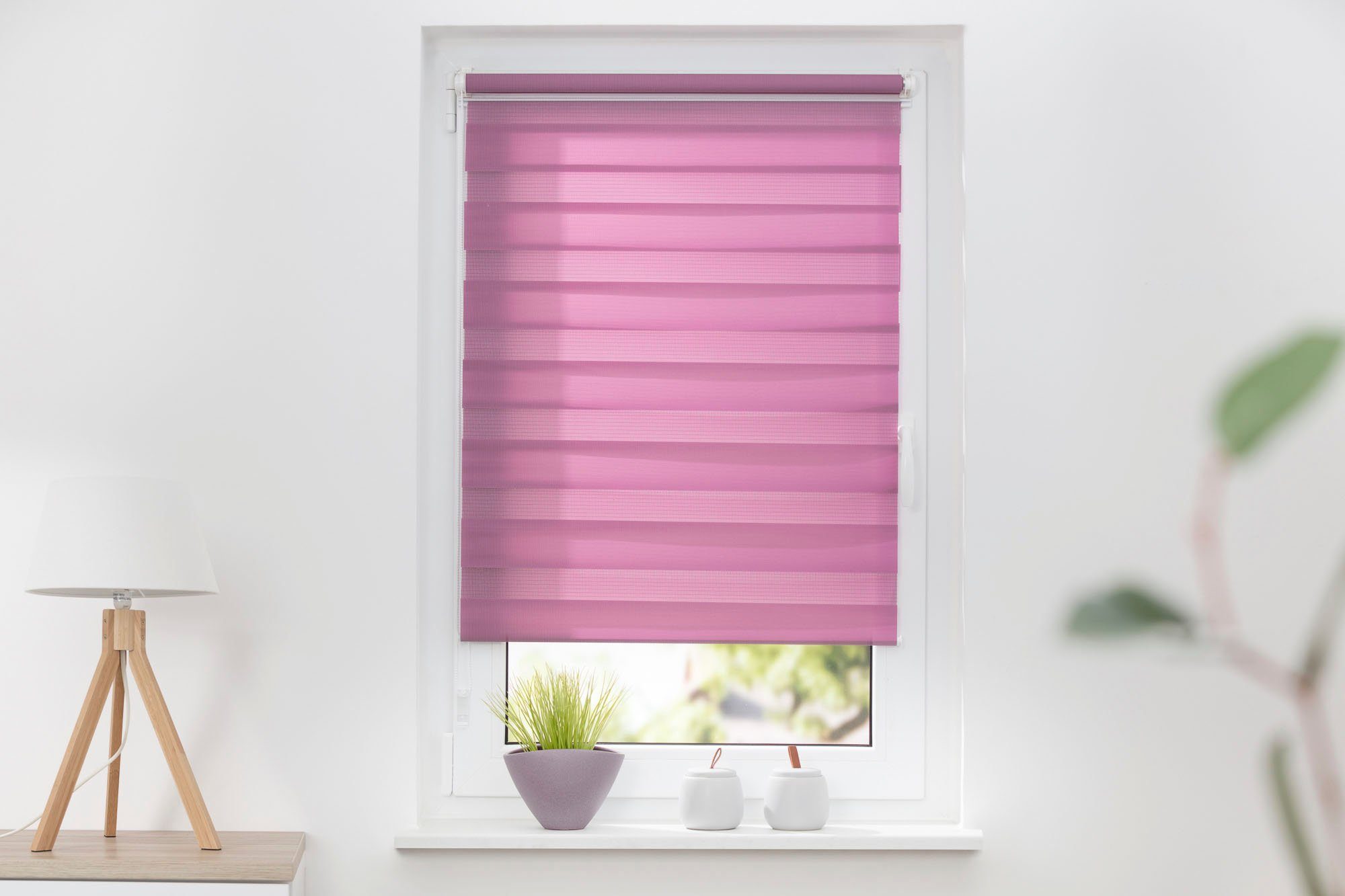 Doppelrollo Maringa Klemmfix, K-HOME, Lichtschutz, ohne Bohren, Klemmfix, in verschiedenen Größen und 11 Farben erhältlich
