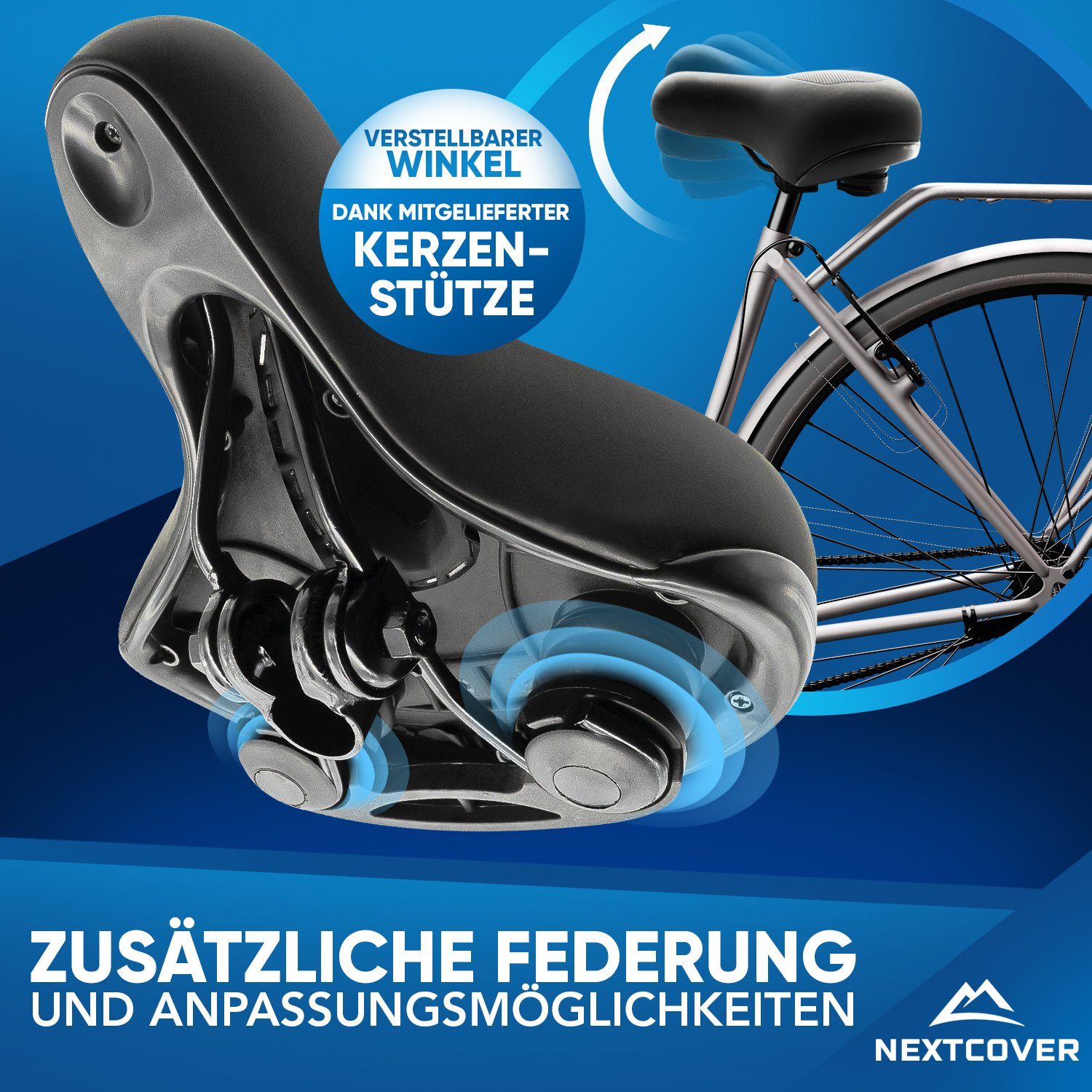 Nextcover Fahrradsattel Ergonomischer Fahrradsattel mit Memory Foam