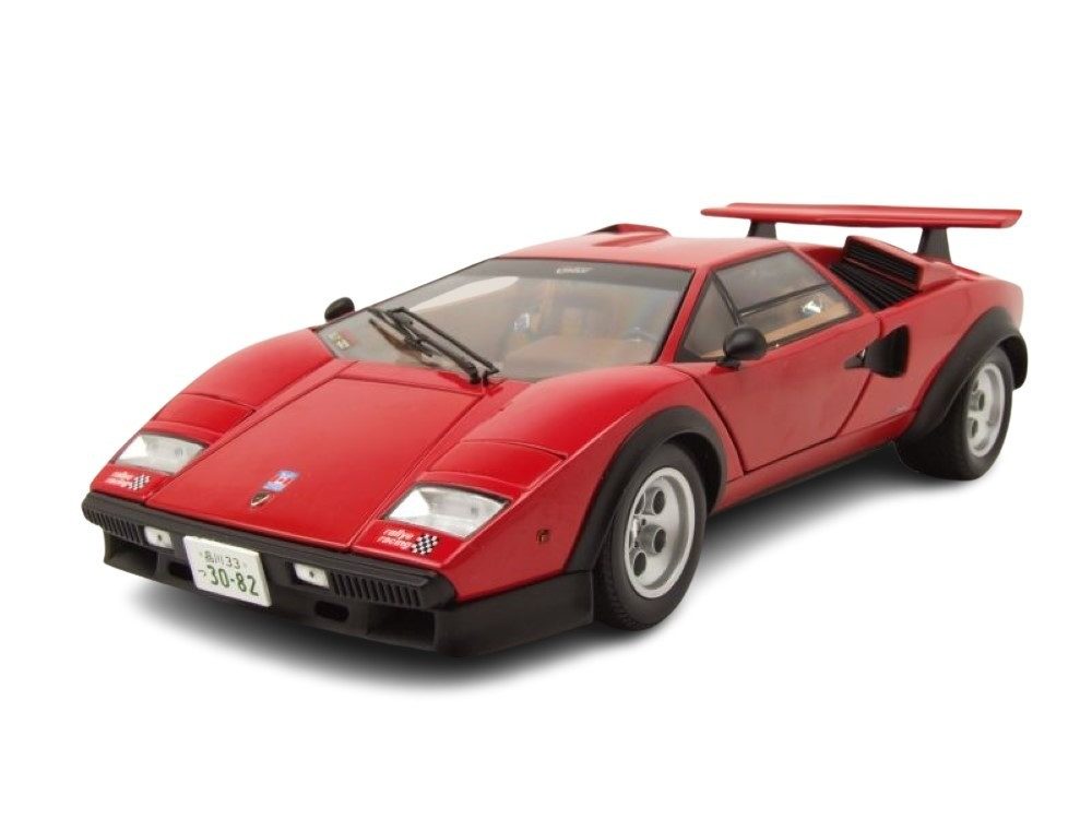 Kyosho Modellauto Lamborghini Countach rot Walter Wolf, Maßstab 1:18