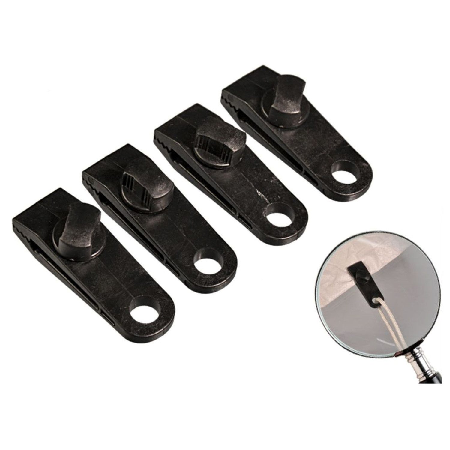 Fachhandel Plus Sicherungshalter Planenhalter Planen-Clip-Set – 8 Stück, Planenclips, robust und vielseitig einsetzbar