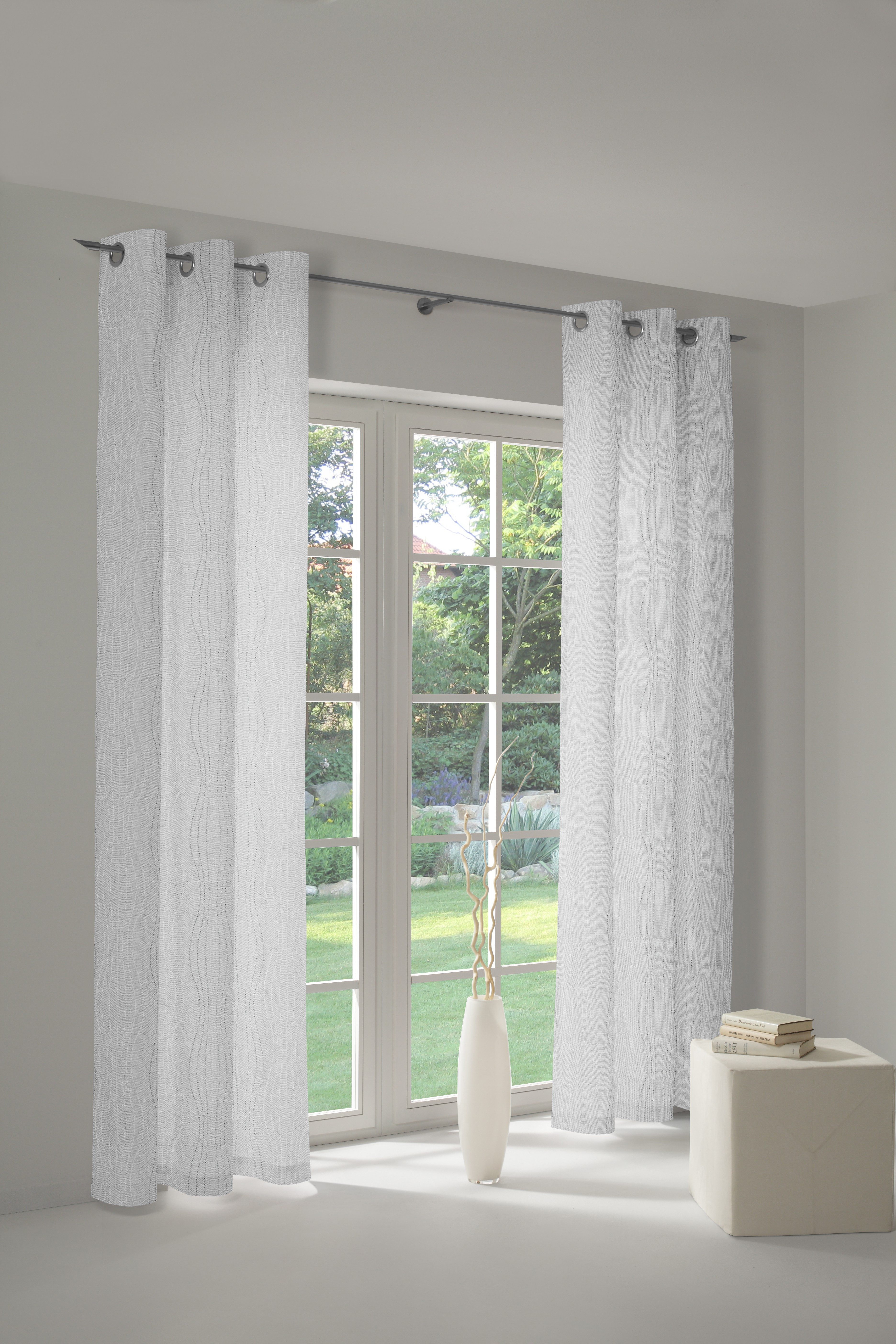 Wirth Vorhang RICCIA (1 St), Ösen, blickdicht, Jacquard