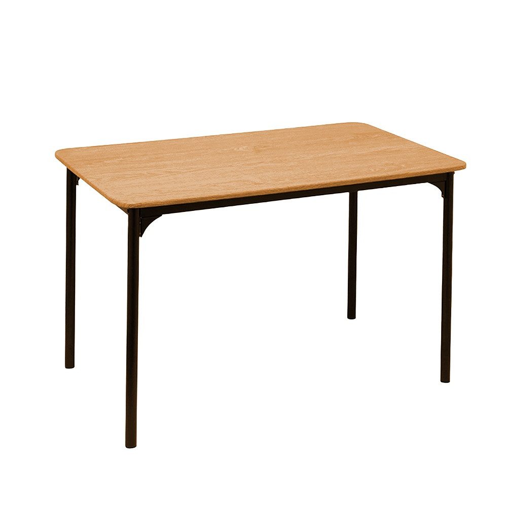 Kiwari Esstisch Kiwari® Arno Esstisch, Holzoptik Hell-Schwarz, 110 × 70 × 75 cm
