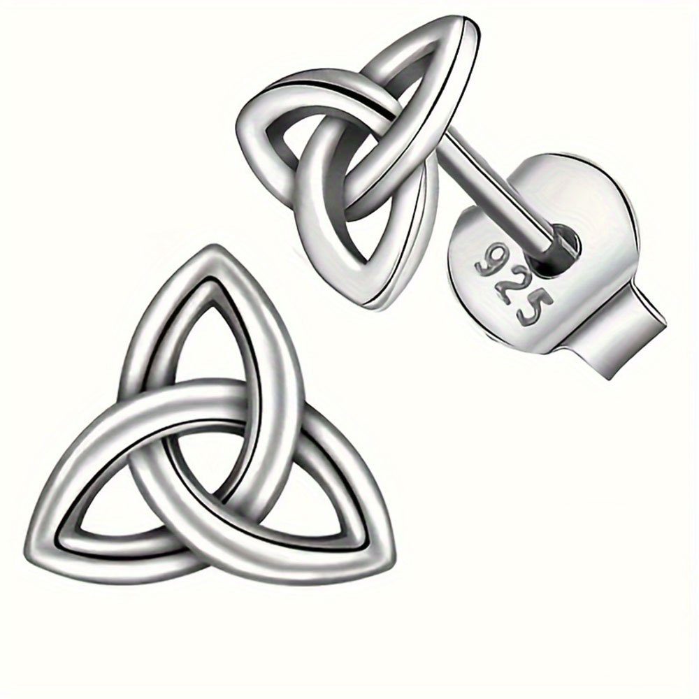 POCHUMIDUU Paar Ohrhänger 925 Sterling Silber Knoten Ohrstecker Schmuck (2-tlg., Kettle Knot - Besondere Ohrringe), für Damen Mädchen