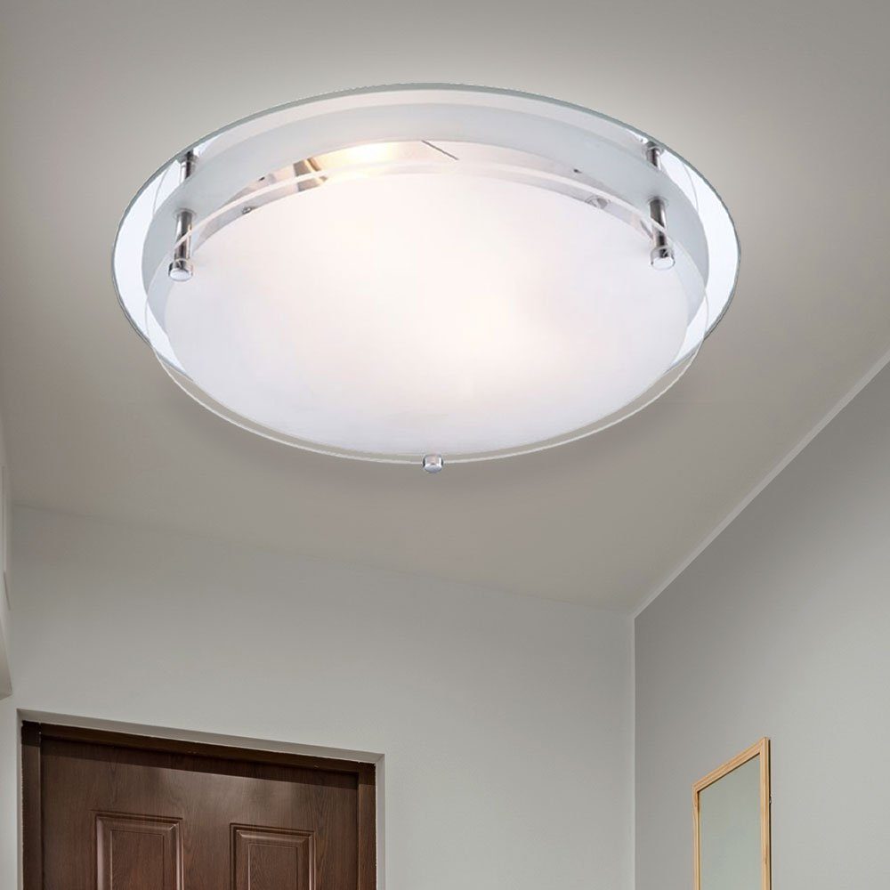 Beleuchtung Wohnraum nicht Leuchtmittel Spiegel inklusive, Design Decken etc-shop Lampe Leuchte Deckenstrahler, Glas Rand
