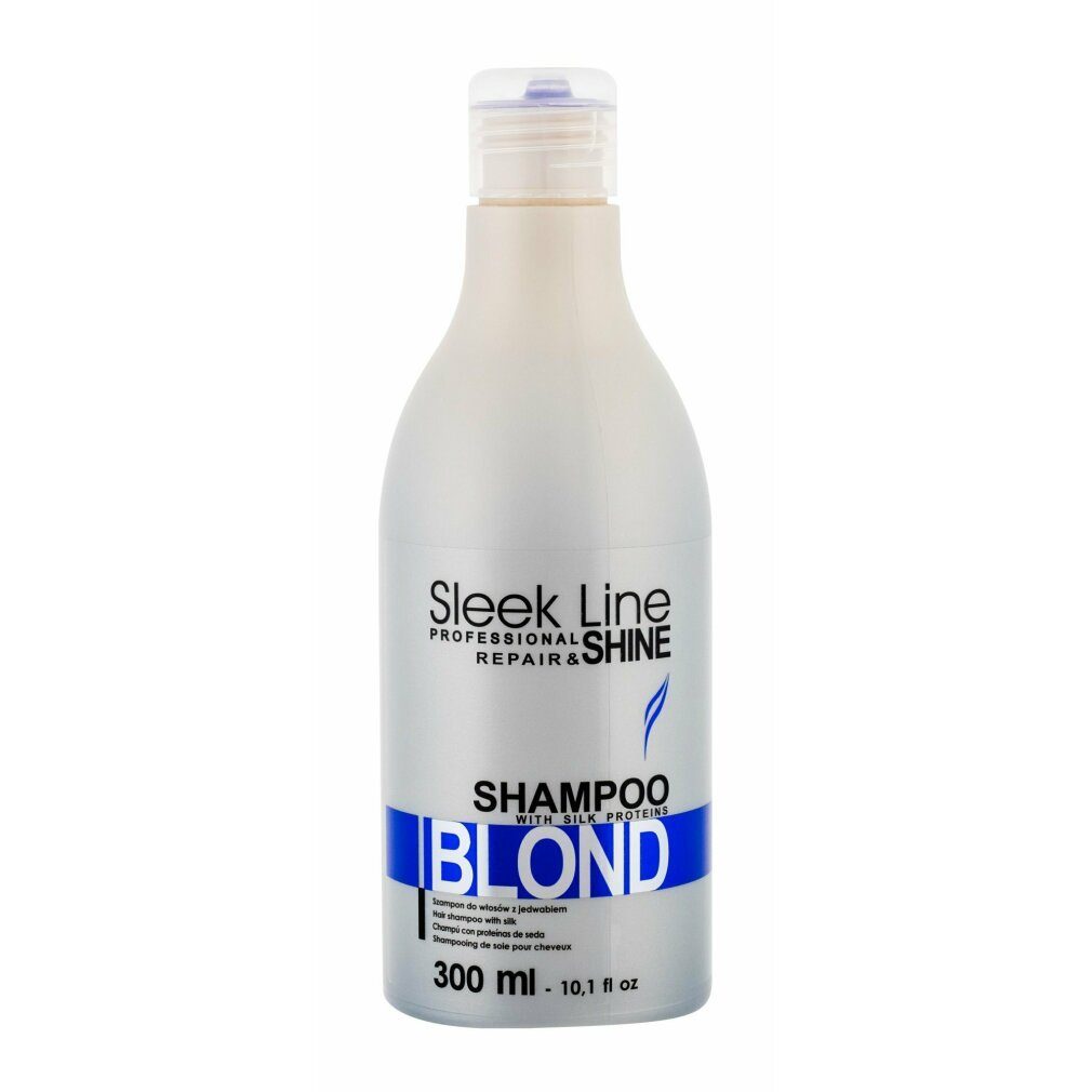 Haarshampoo Sleek Line Shampoo mit Seide Blond, 1er Pack (1 x 300ml)