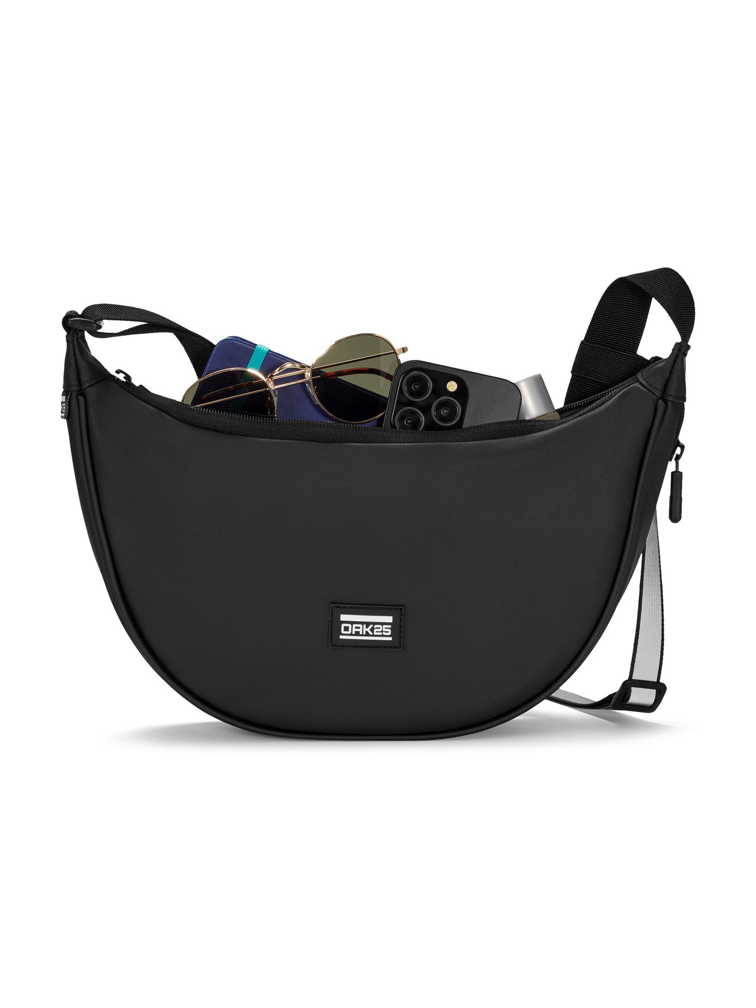 OAK25 Umhängetasche Every Day Moon Bag reflektierend & wasserabweisend, Halbmondtasche mit reflektierendem Boden & Bike-Strap