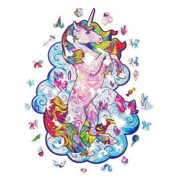 Unidragon Puzzle 313-tlg. Holzpuzzle Inspiring Unicorn King Size 31x41 cm, Puzzleteile