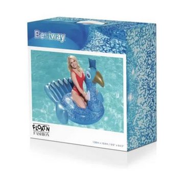 Bestway Schwimmtier Pfau (198x164cm), mit Haltegriffen und Becherhalter