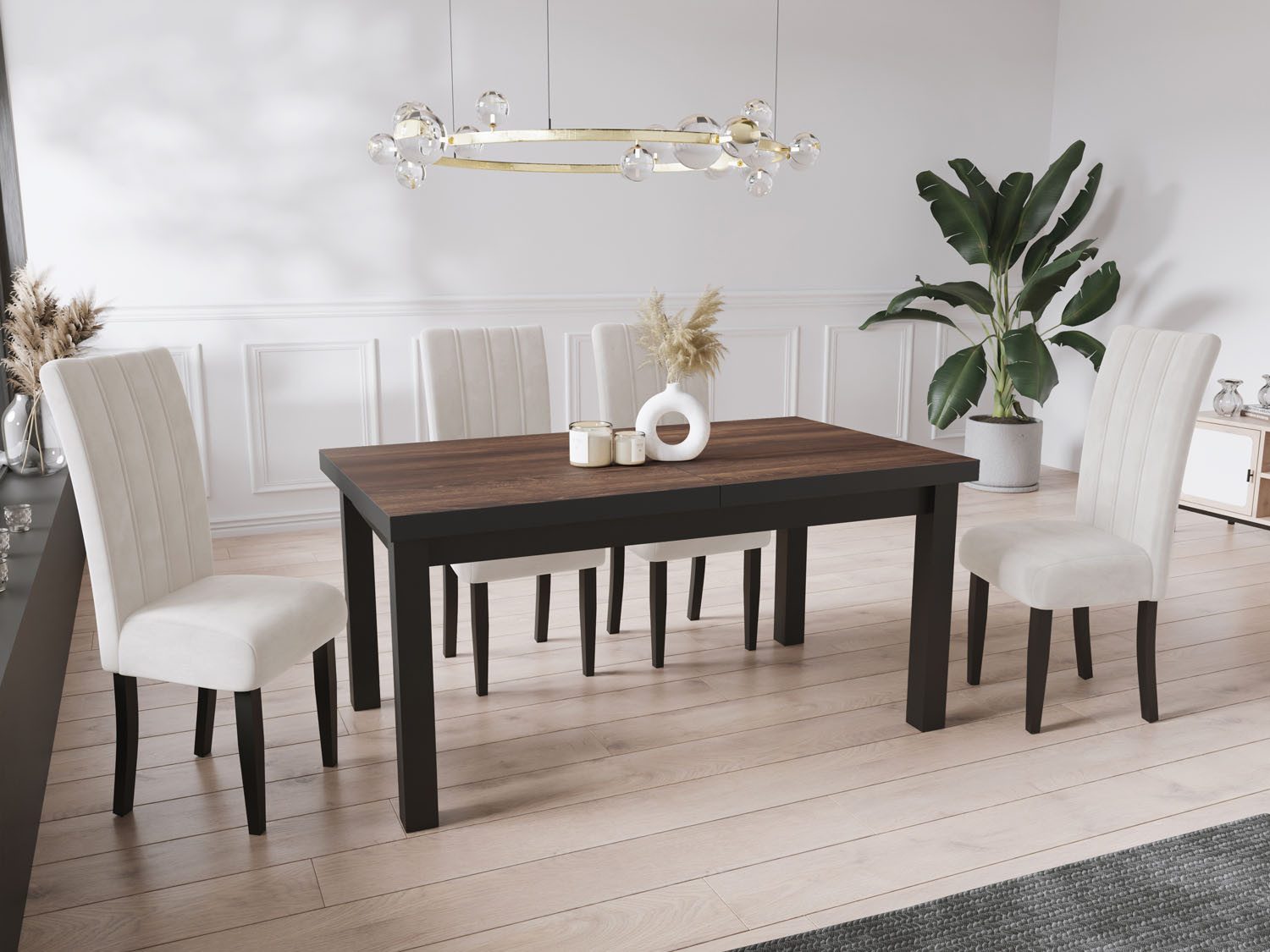 WFL GROUP Esstisch Gemini (5 Gr. – 120/140/160/170/200 cm ausziehbar auf 16 günstig online kaufen