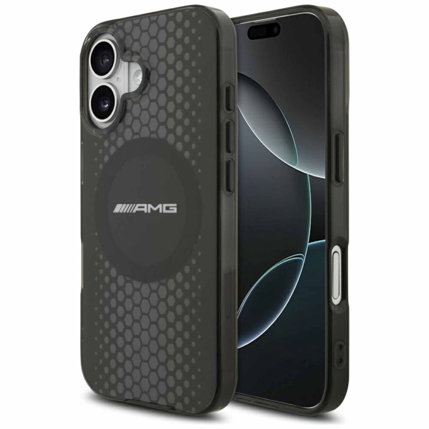 Mercedes Smartphone-Hülle AMG Apple Double Layer Transparent Graphics MagSafe iPhone 17 Schwarz