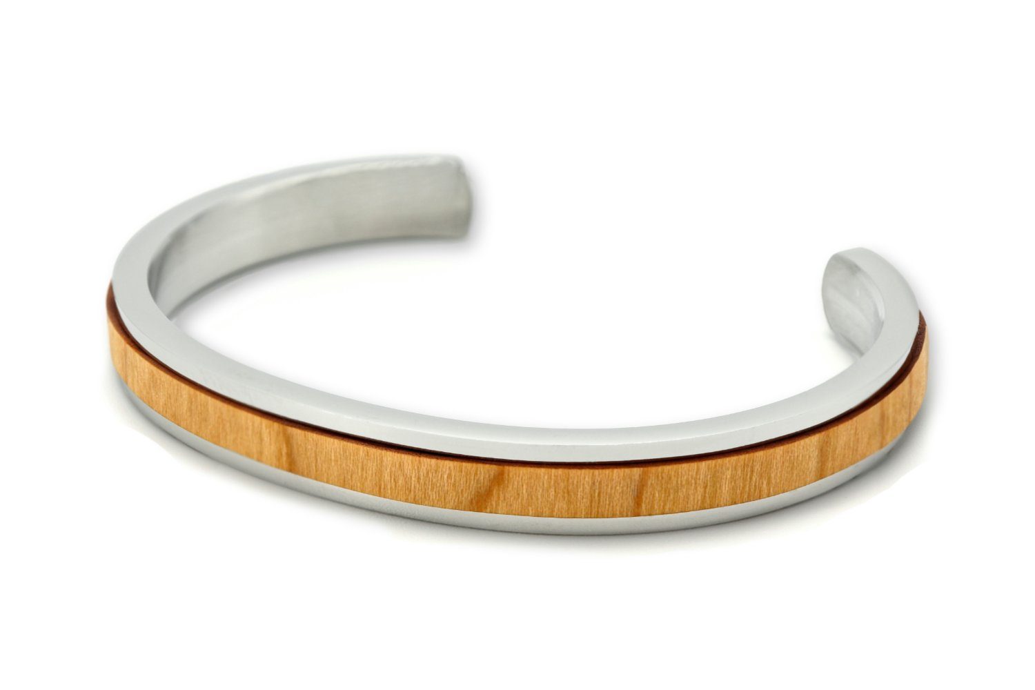 NaturSchatulle Armreif Shine (Holzschmuck), Silber, Rosegold, günstig online kaufen