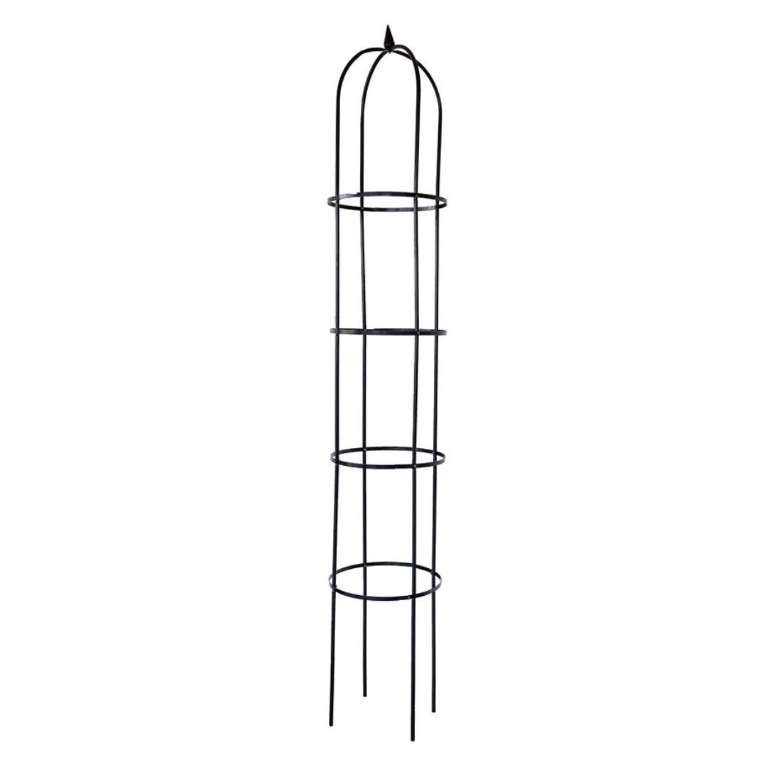 Rankhilfe Obelisk, Metall, Schwarz, 240 cm H