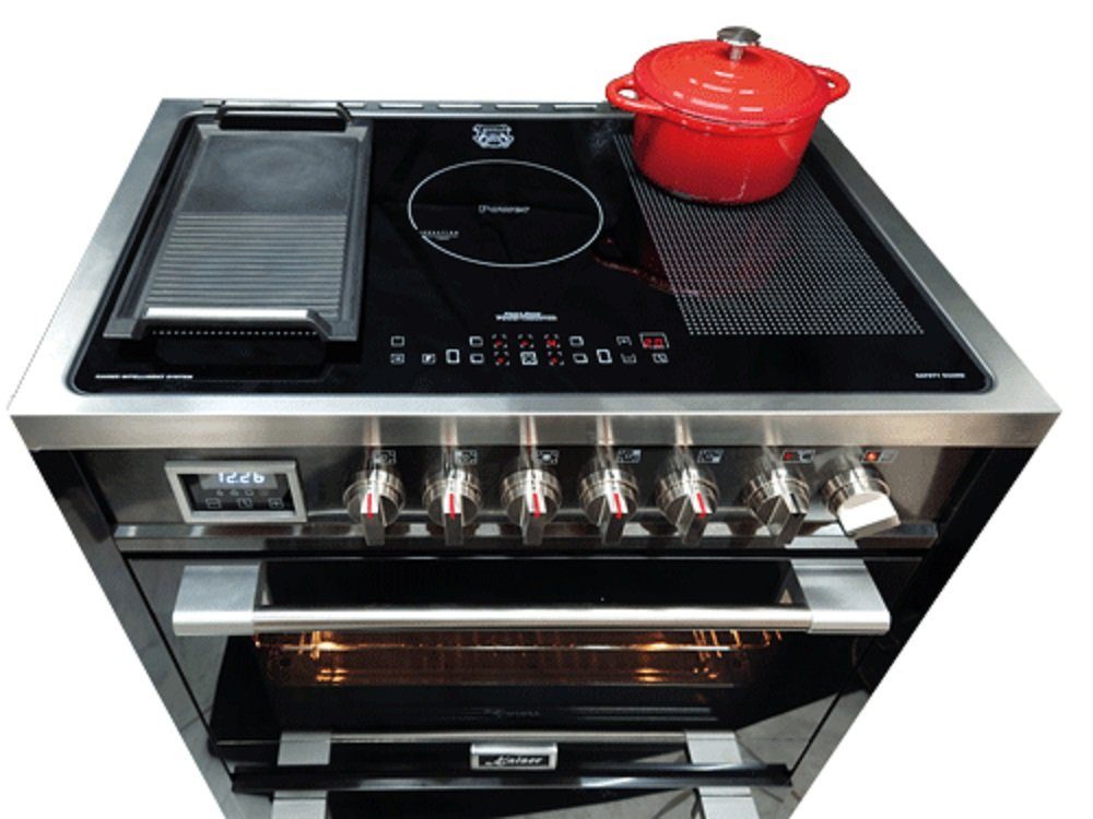 Kaiser Küchengeräte Induktions-Standherd HC 93691 IS, Elektro Standherd 90 cm Induktionskochfeld Selbstreinigung