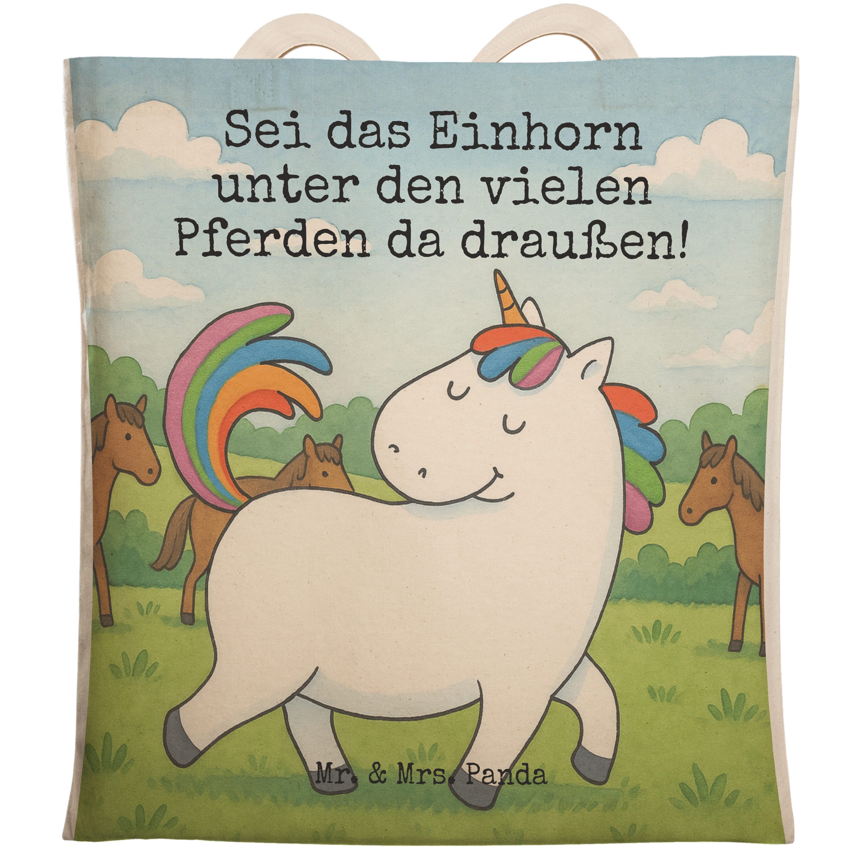 Tragetasche Einhorn Stolzieren Design, Einkaufstasche, Weiß, Tragetasche, Geschen