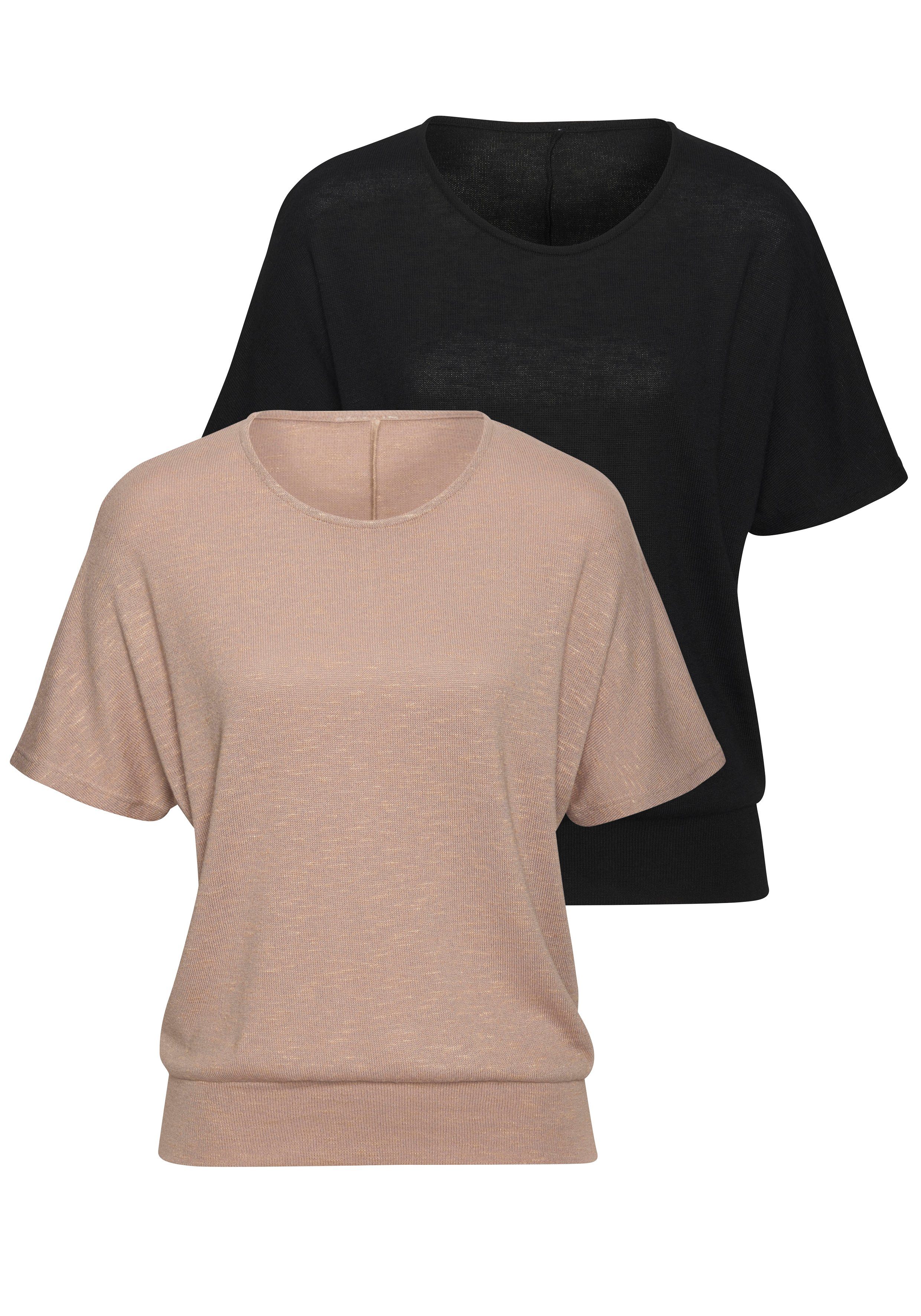 Kurzarmshirt mit breitem Bund