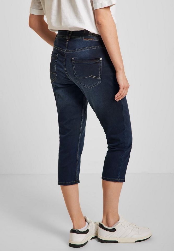 Cecil Gerade Jeans 5-Pocket-Style, Damen Loose Fit Jeans in 3/4-Länge