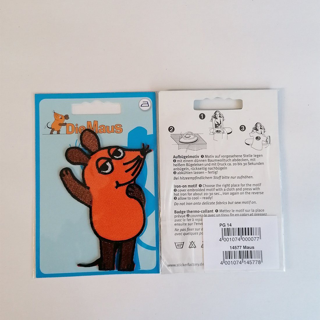 Die Sendung mit der Maus Aufnäher Bügelbild, Aufbügler, Applikationen, Patc günstig online kaufen