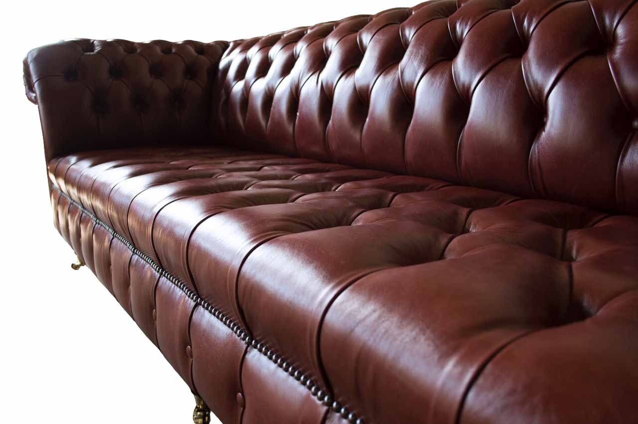 JVmoebel Sofas Chesterfield Ledersofa Sofa Design Made In Sitzer Sofa Leder 4 Möbel, Europe Couch