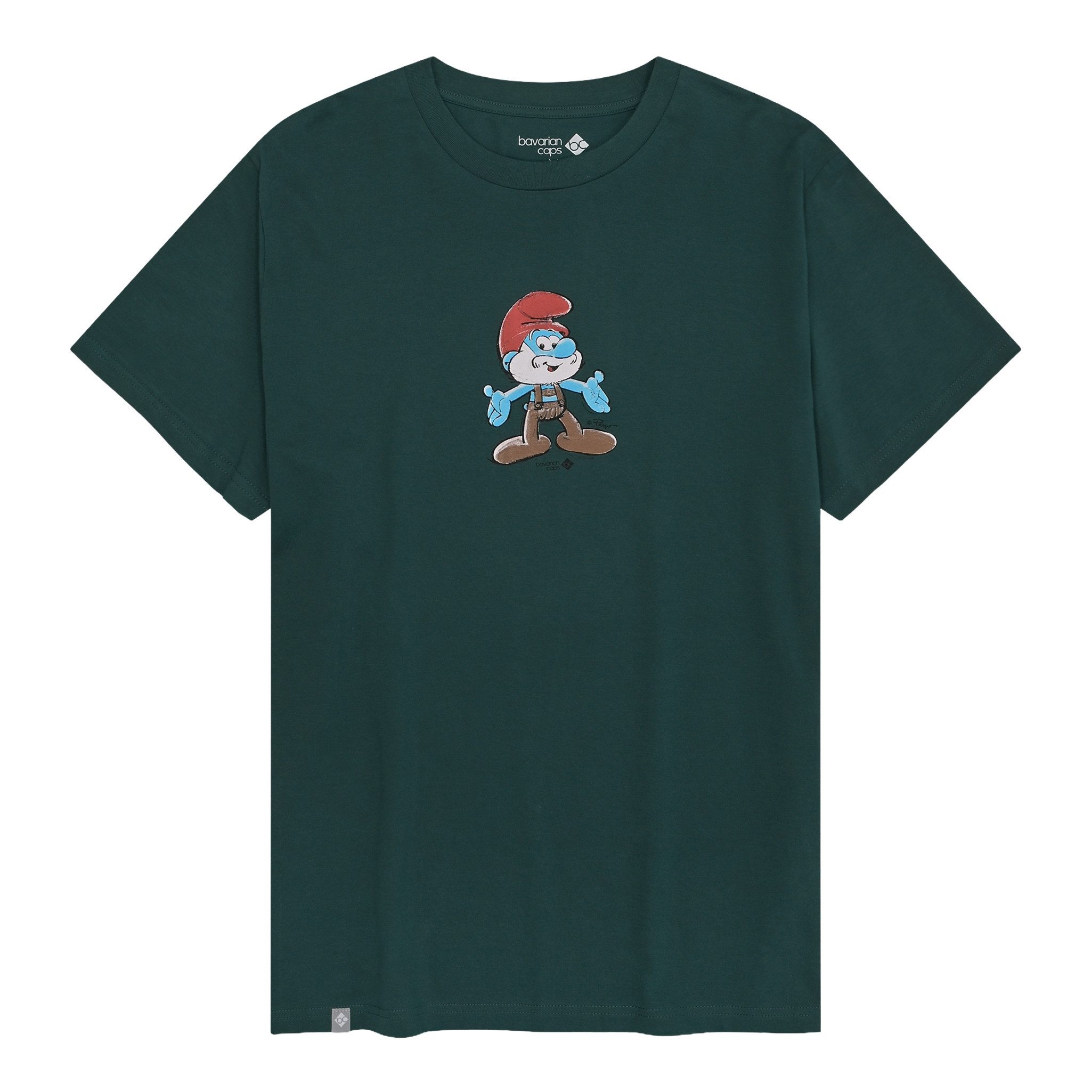 Bavarian Caps T-Shirt Bavarian Caps T-Shirt "Papa Schlumpf" - dunkelgrün (T-Shirt, T-Shirt)