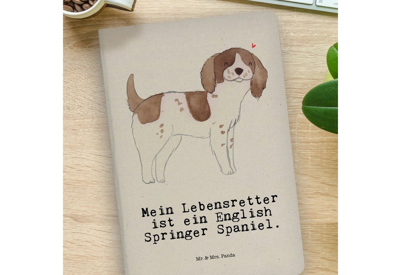 Thumbnail - Mr. & Mrs. Panda Notizbuch English Springer Spaniel Lebensretter - Transparent - Geschenk, DIN A Mr. & Mrs. Panda, Bezau...