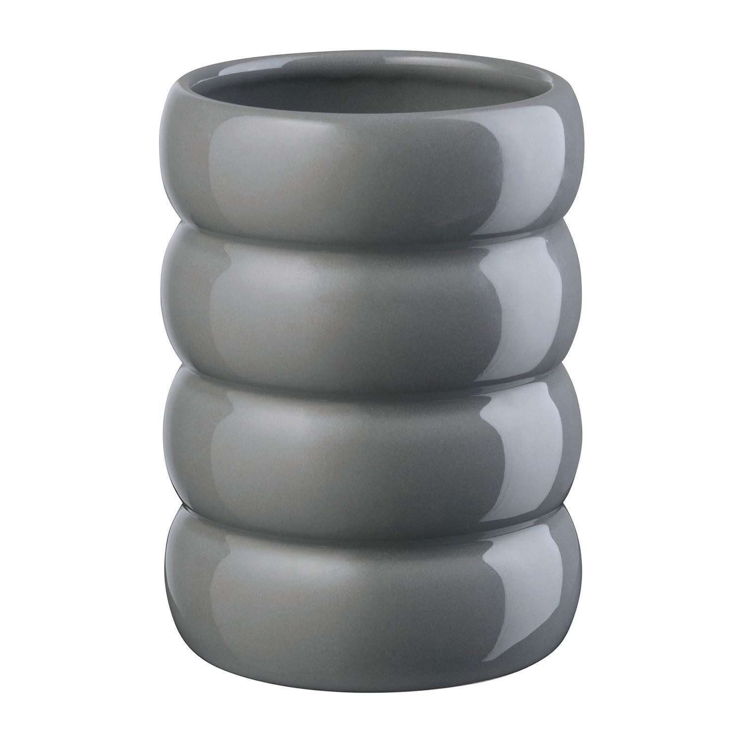 ASA SELECTION Tischvase Vase LOOPY, Grau, Ø 10 x H 16 cm, (1 St), Steingut