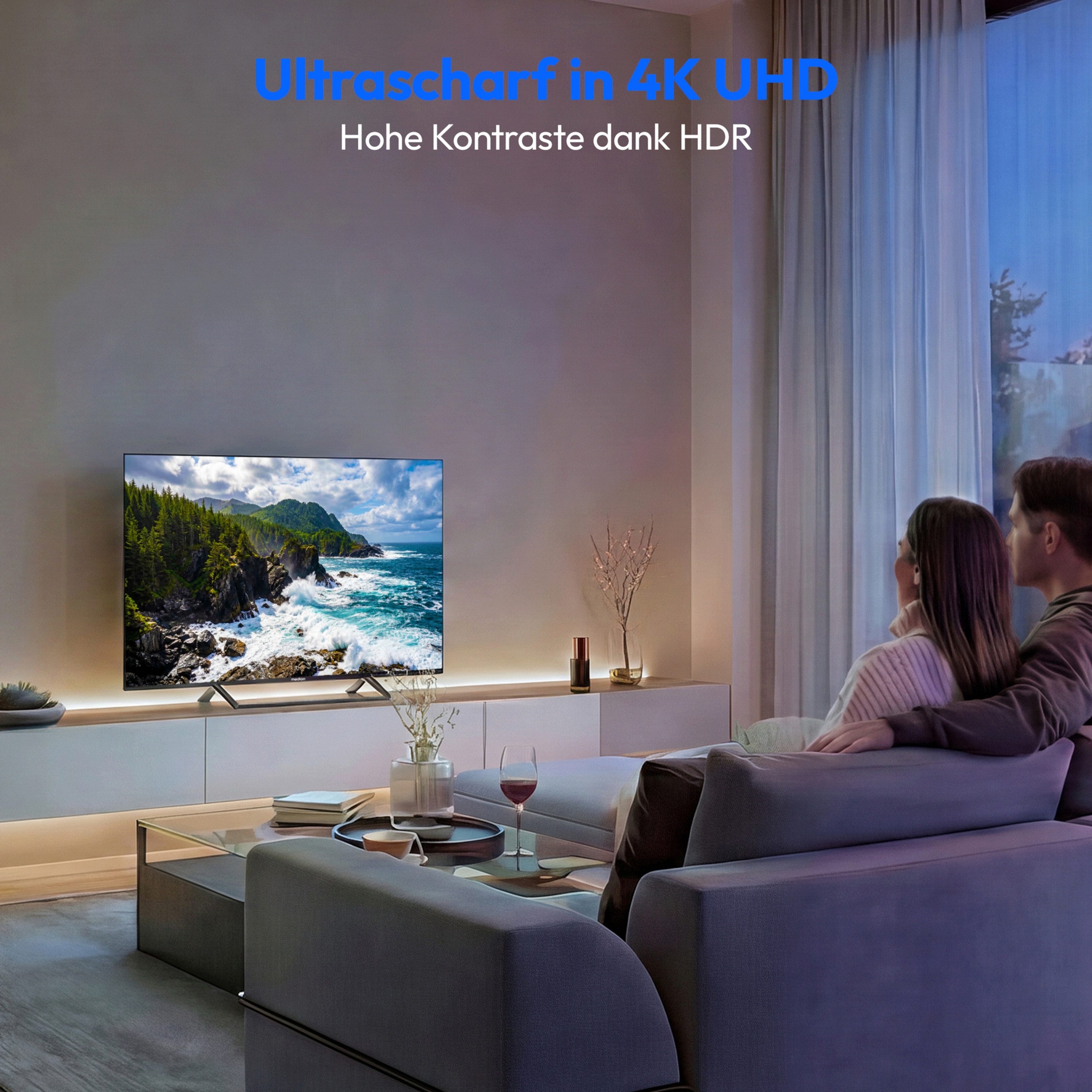Medion® MD843401 LCD-LED Fernseher (108 cm/43 Zoll, 4K Ultra HD, 60Hz, X8432602)