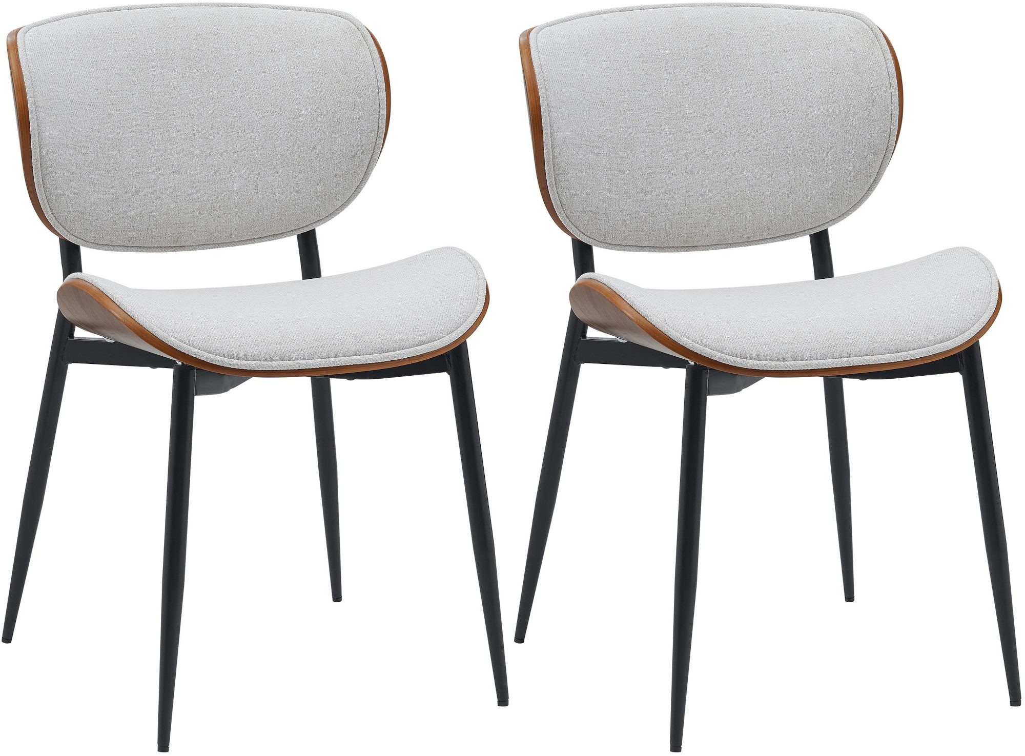 CLP Besucherstuhl Enid (2er Set, 2 St), Stoff- oder Kunstlederbezug, gepolstert