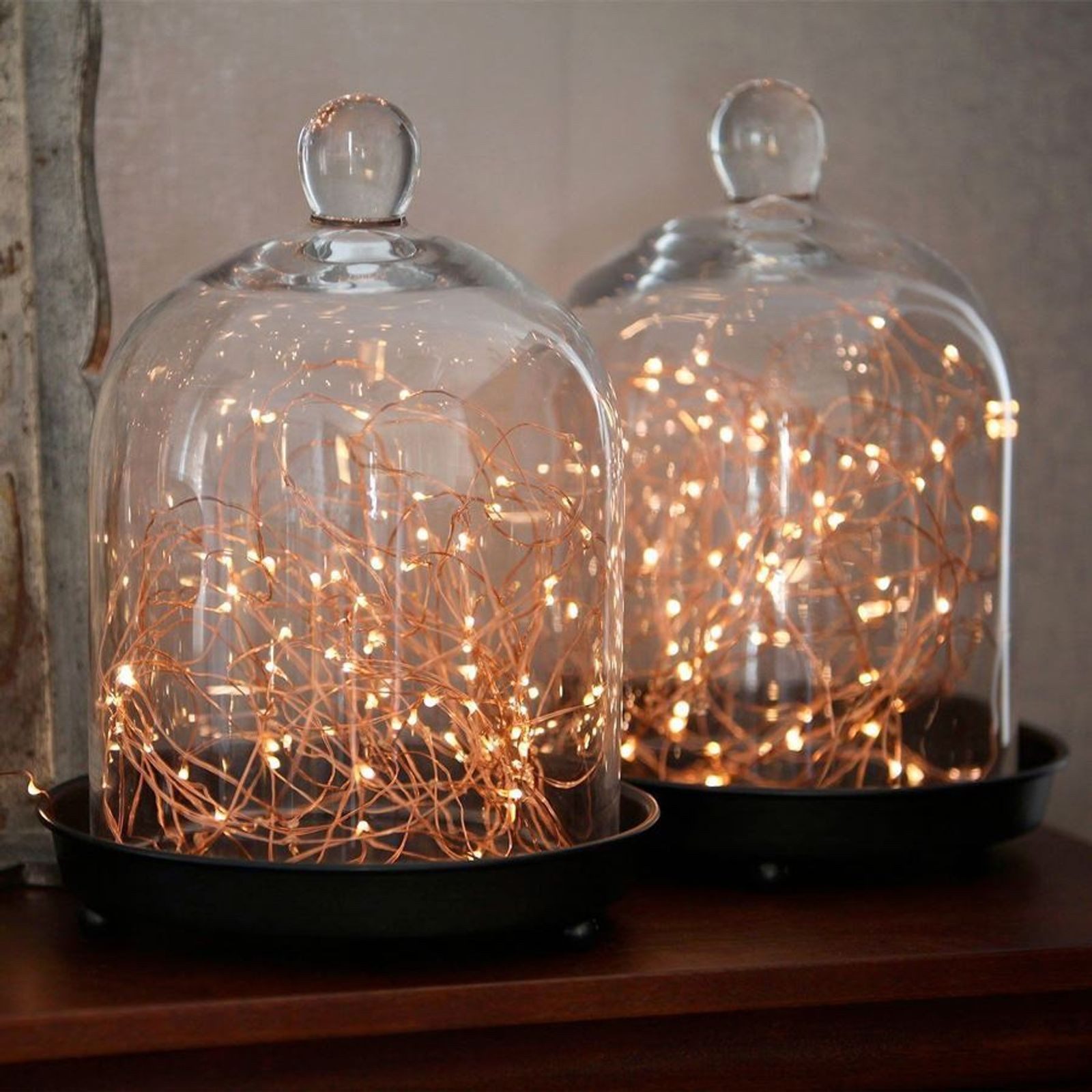 New Home Lichterkette Innen-Lichterkette mit Timer 100 LEDs warmweiß Drahtlichterkette Deko