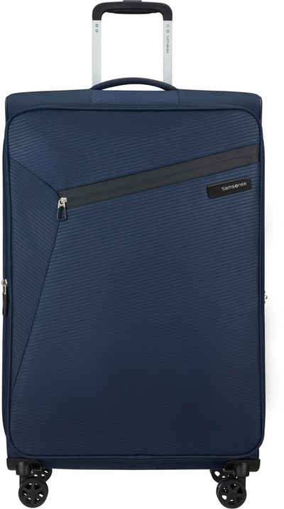 Samsonite Weichgepäck-Trolley Litebeam, midnight blue, 77 cm, 4 Rollen, Reisekoffer Großer Koffer Aufgabegepäck mit Volumenerweiterung