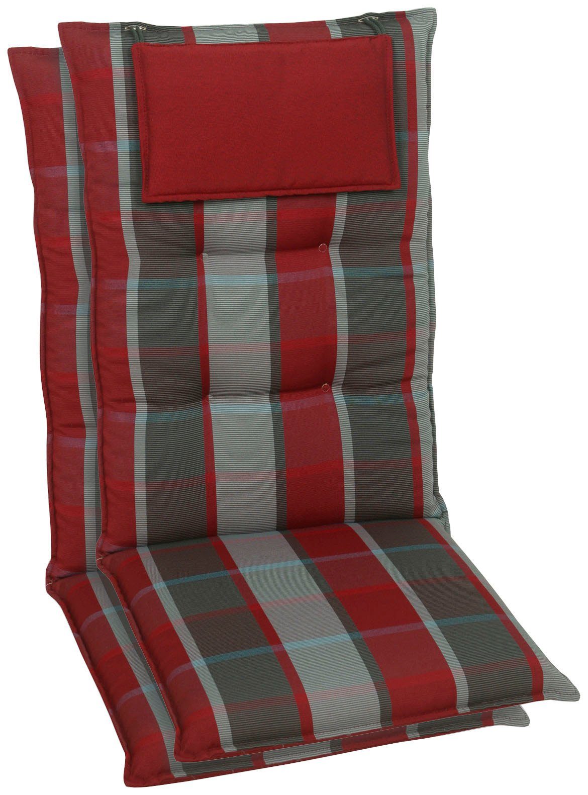 GO-DE Hochlehnerauflage, (Set, 2 St., Auflage für Hochlehner, OTTOs Choice), 50 cm x 7 cm x 120 cm