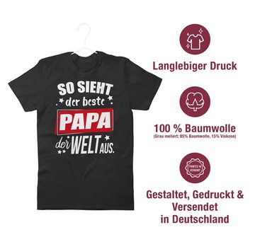 Shirtracer T-Shirt So sieht der beste Papa der Welt aus. Sterne Vatertag Geschenk für Papa