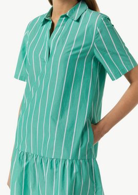 comma casual identity Minikleid Baumwoll-Kleid mit Volant-Saum und Hemdkragen Volants