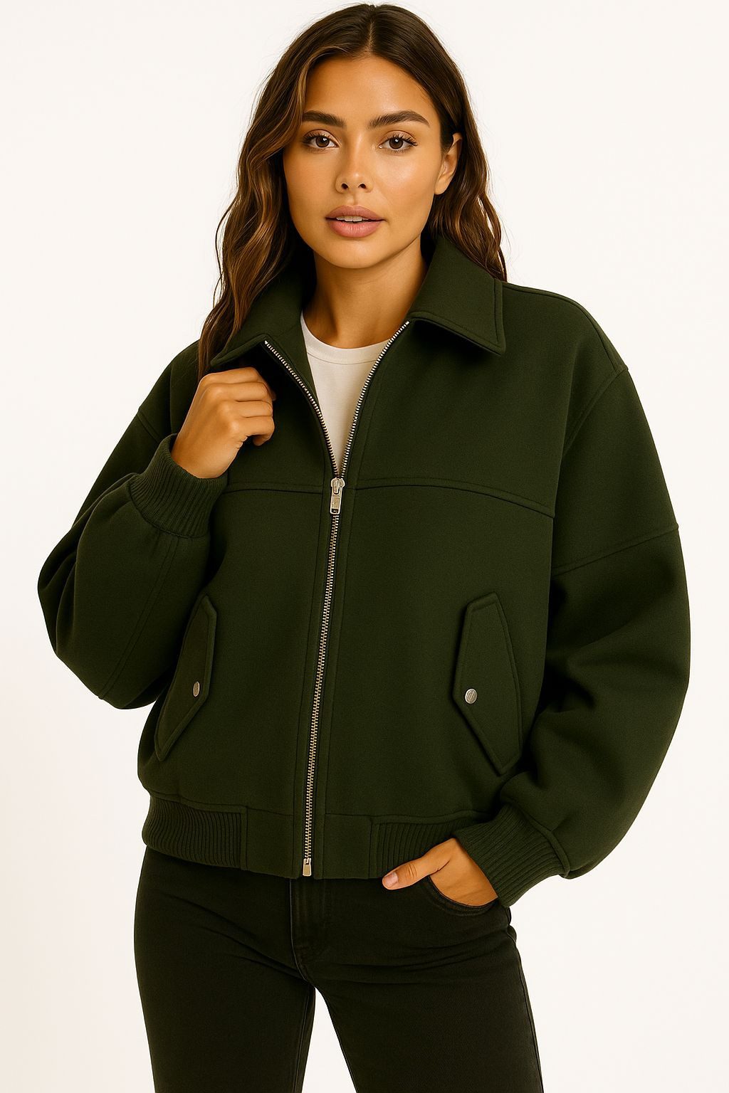 Worldclassca Bomberjacke Worldclassca Bomberjacke Trench Kragen Oversize Üb günstig online kaufen