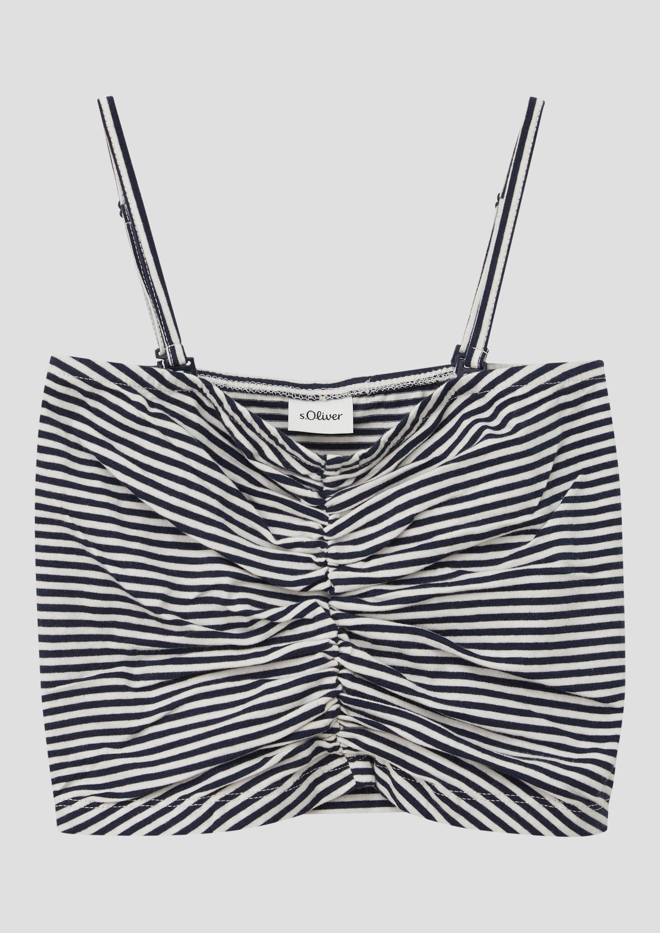 s.Oliver Muskelshirt T-Shirt Cropped Top mit abnehmbaren Trägern