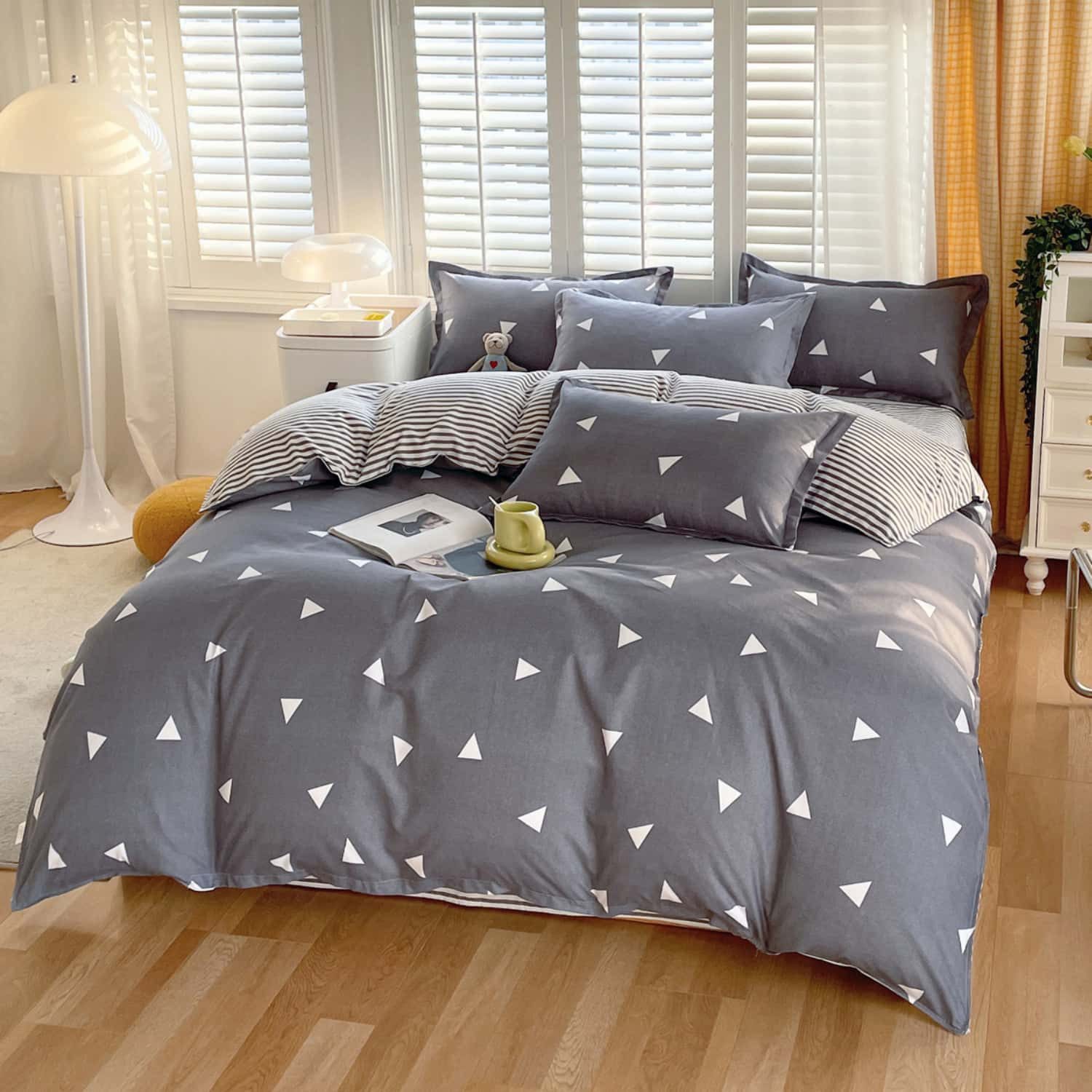 ibettertec Bettwäsche Bettwäsche 135x200cm,200x200cm,Blätter Blumen Pflanze günstig online kaufen