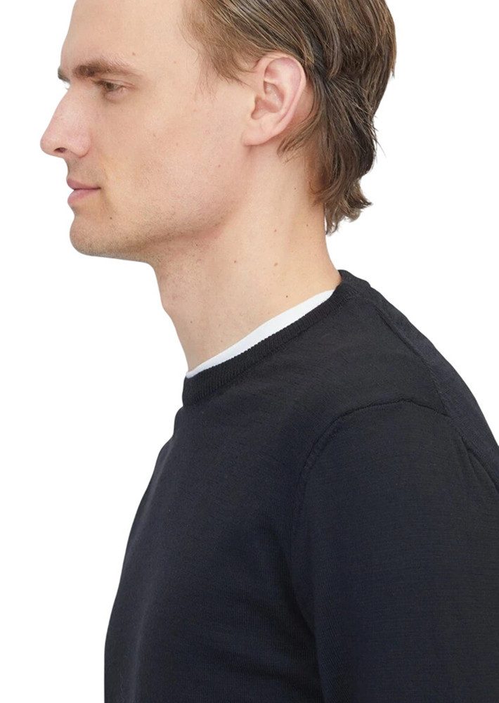 RAMSEY Longpullover Schwarzes Strick-Sweatshirt