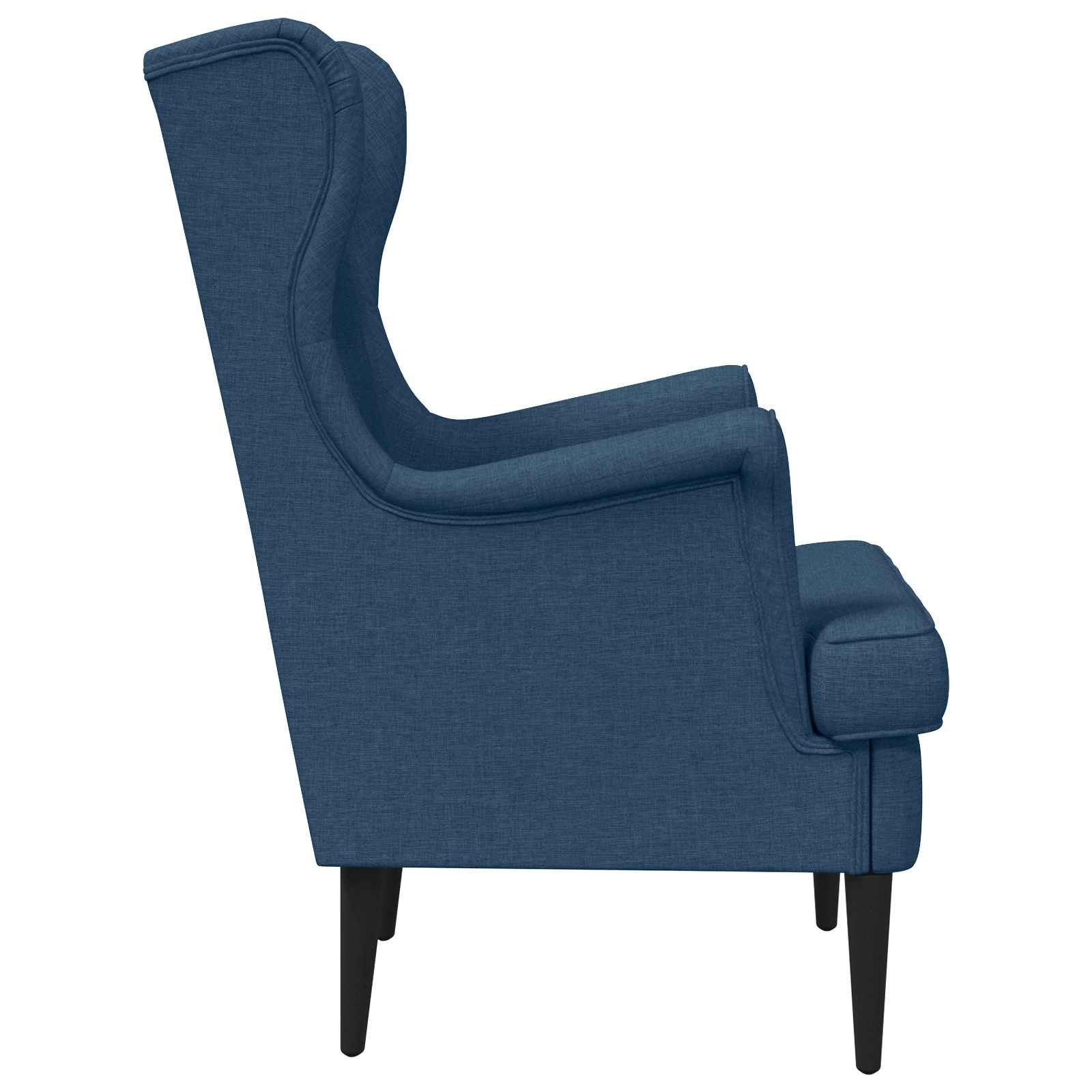 vidaXL Sessel 65 x 79 x 100 cm Sessel Blau Stoff