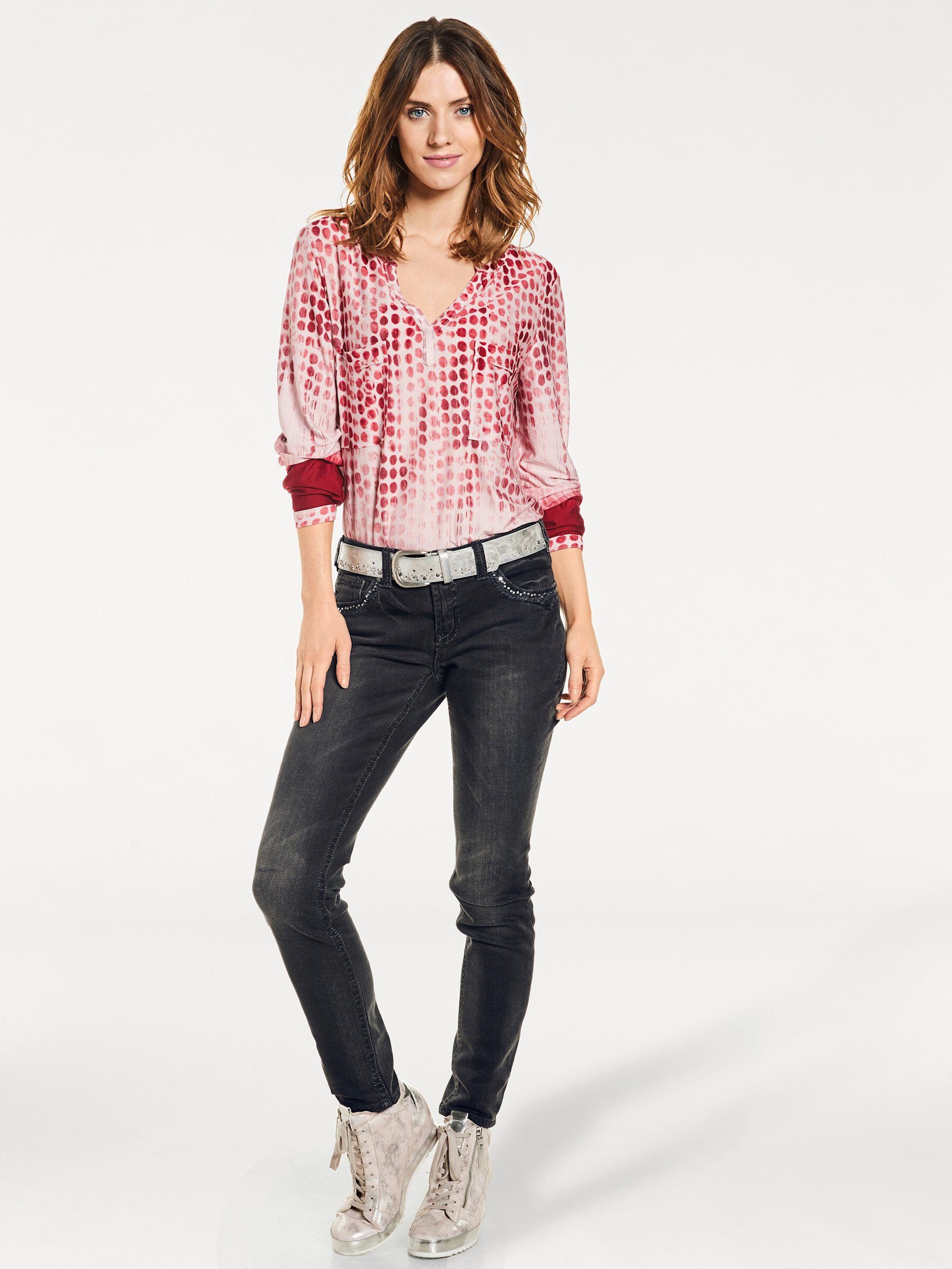 heine Bequeme Jeans Bauchweg-Jeans leicht vertieft – Bild 4 von 5