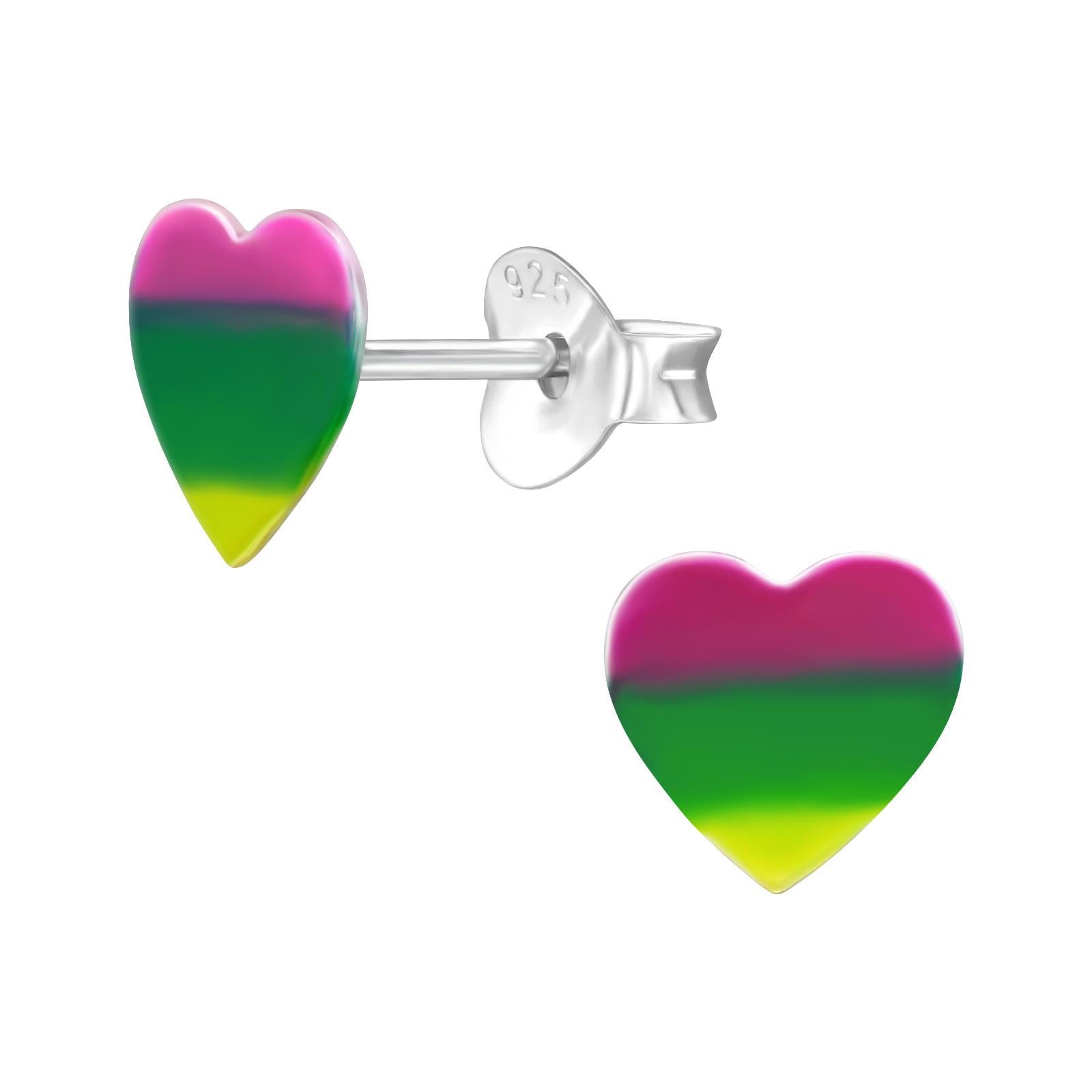 Ohrring-Set Herz Kinder Ohrringe 925 Silber Ohrstecker