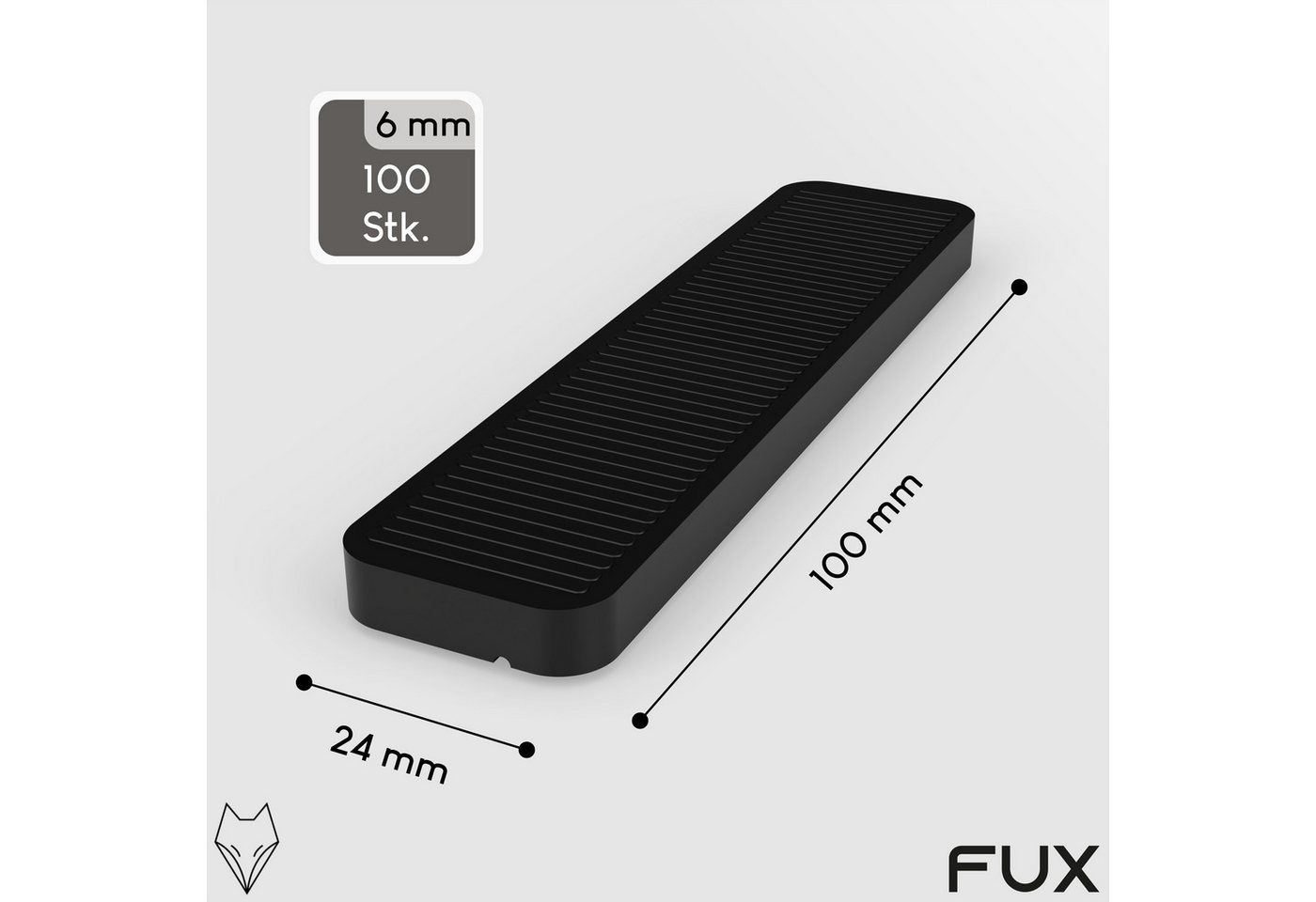 Thumbnail - FUX Unterlegplatte Kunststoff Abstandshalter 100x24 1-6mm Made in Germany Distanzklötze, 1-6mm, 1mm, 2mm, 3mm, 4mm, 5mm,...