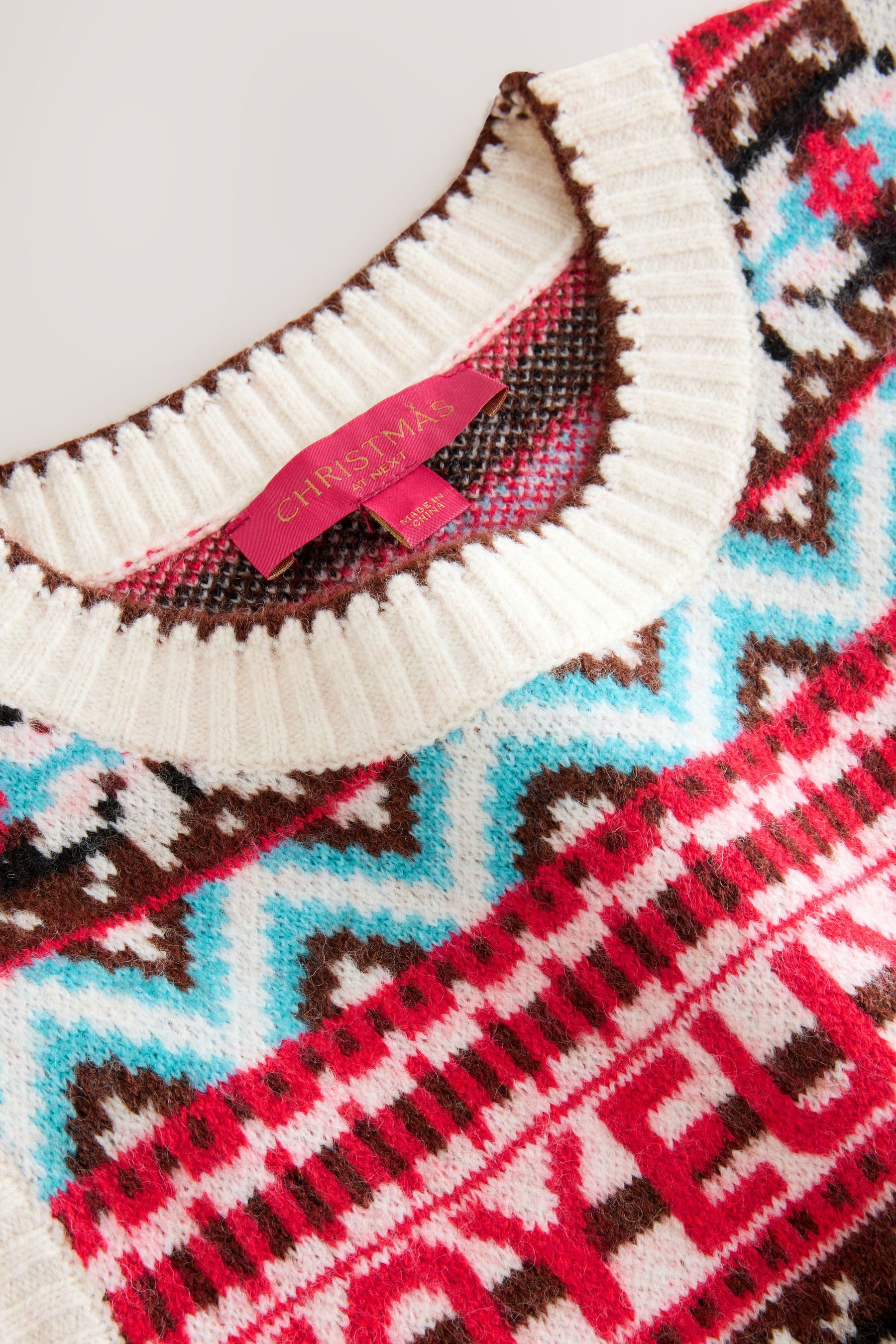 Next Strickpullover Langärmeliger Weihnachtspullover (1-tlg)