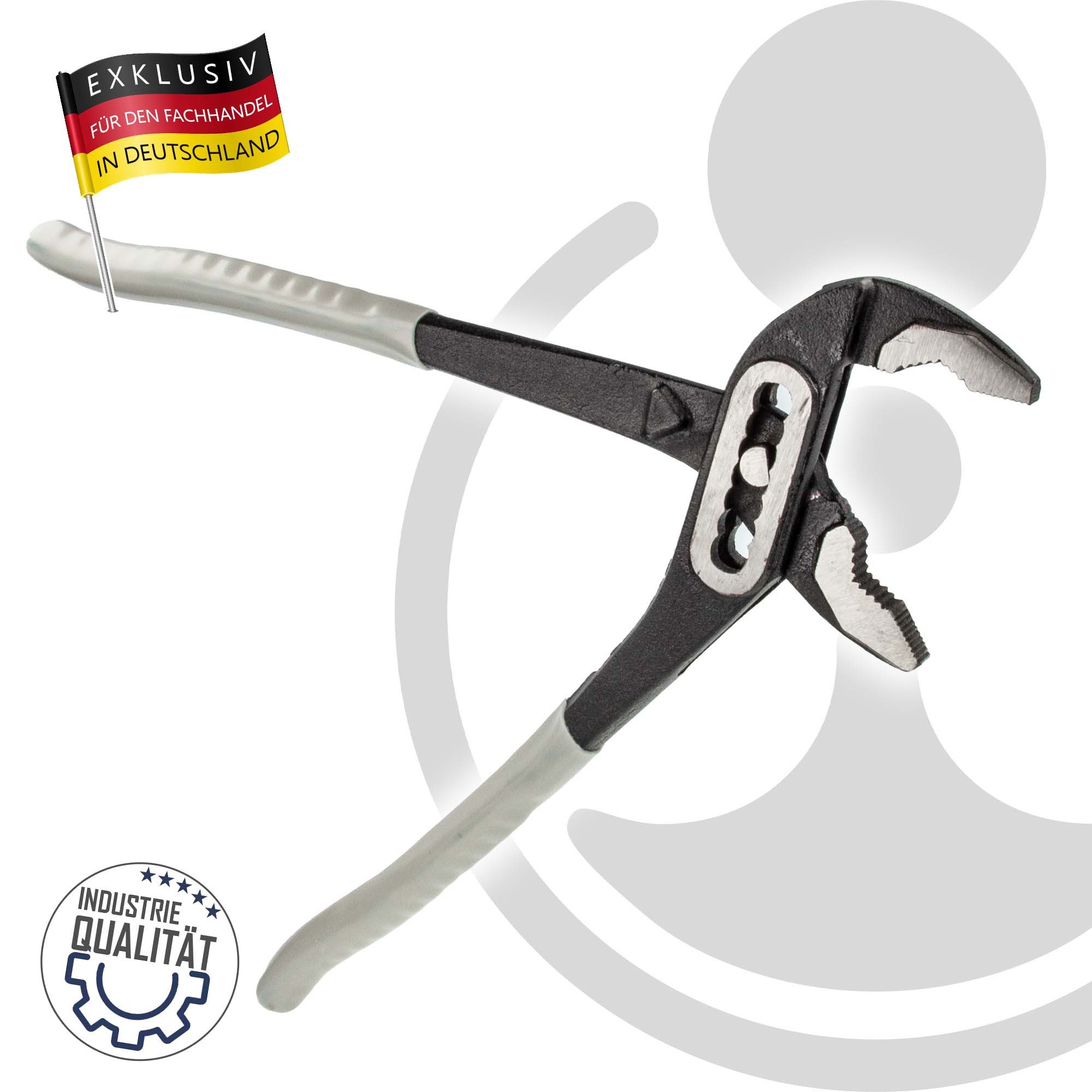 EUROTOOLS Zangenset Wasserpumpenzange 250 mm, Spannbereich 35 mm, Rohrzange geschmiedet – Bild 3 von 4