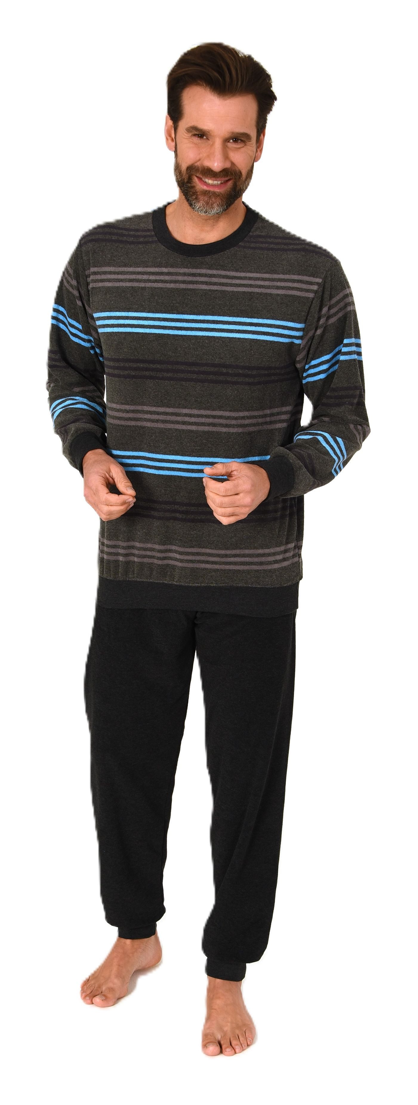 Normann Pyjama Herren Schlafanzug in Frottee Stretch Qualität – auch in Übe günstig online kaufen